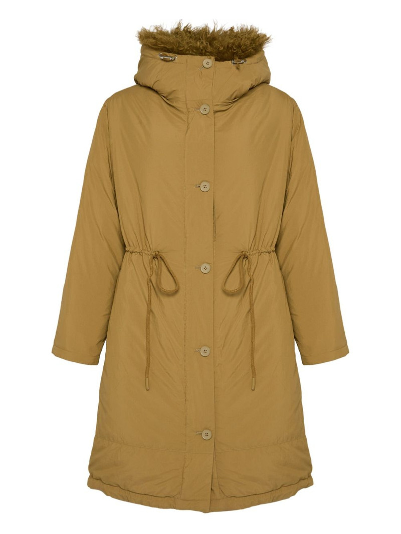 lambskin-trim parka 1