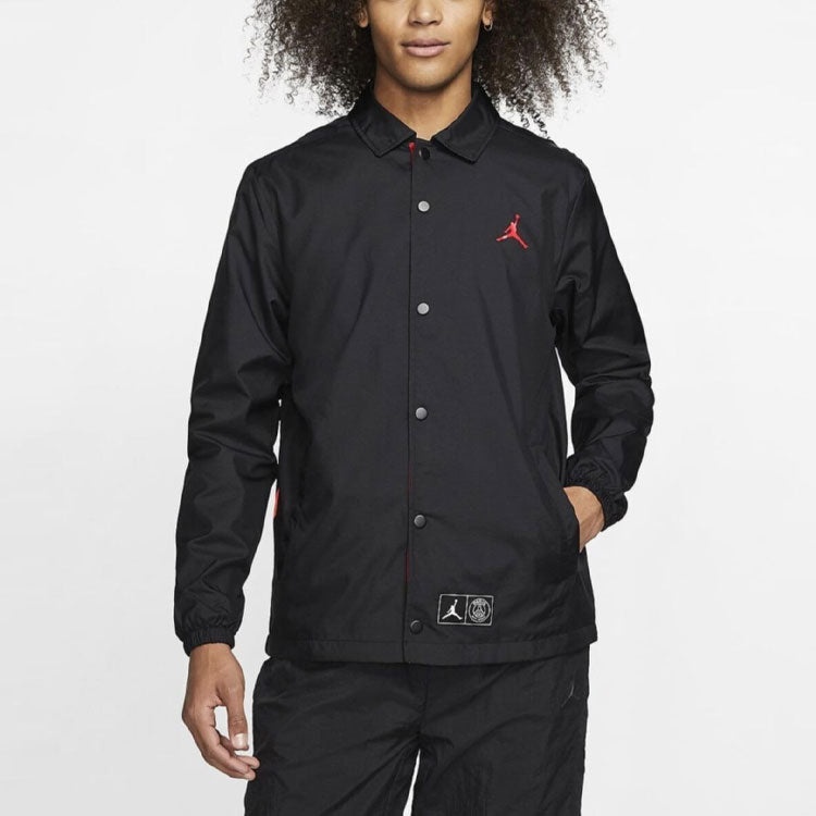 Air Jordan x Paris Saint-Germain Casual Sport Jacket Men's Black BQ4213-011 - 4