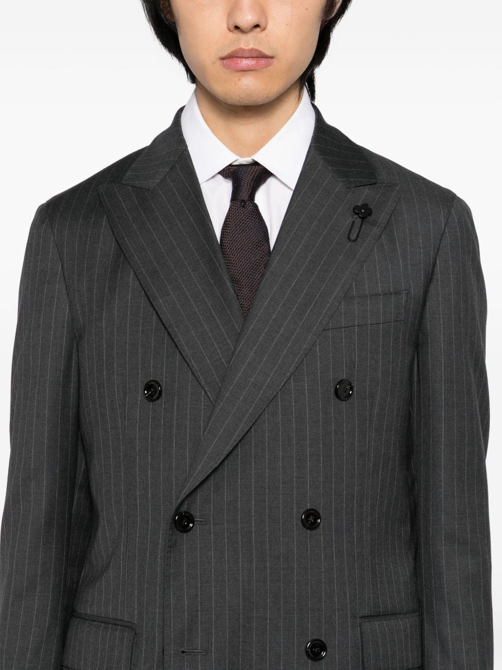 PINSTRIPE-PATTERN DOUBLE-BREASTED SUIT - 2