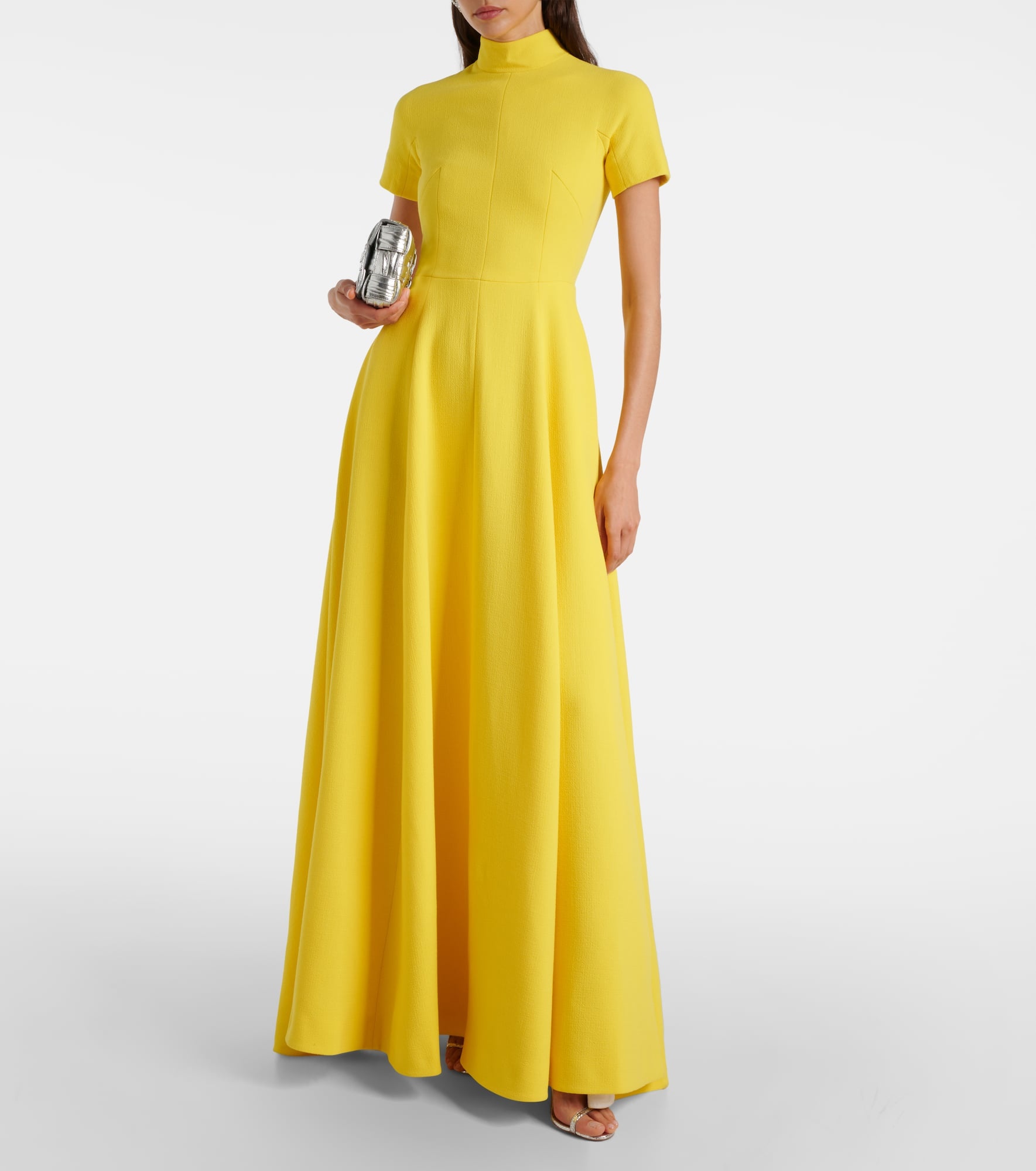 Malinda wool crêpe gown - 2