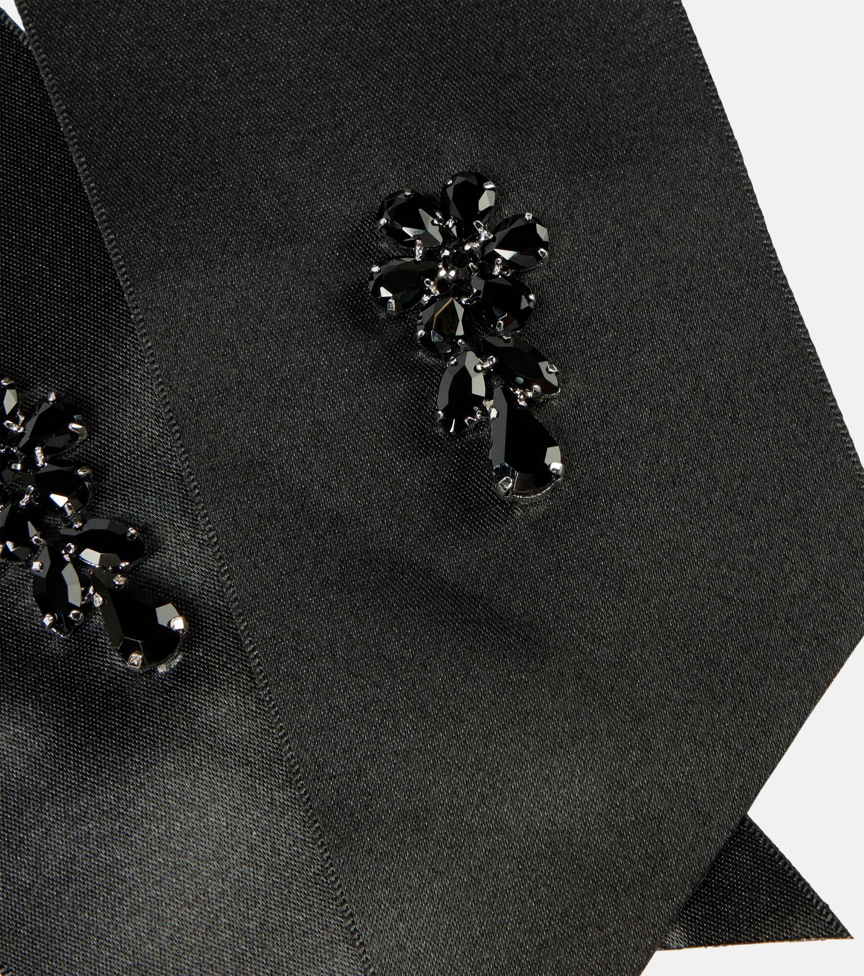 Embellished bow-detail satin barrette - 3