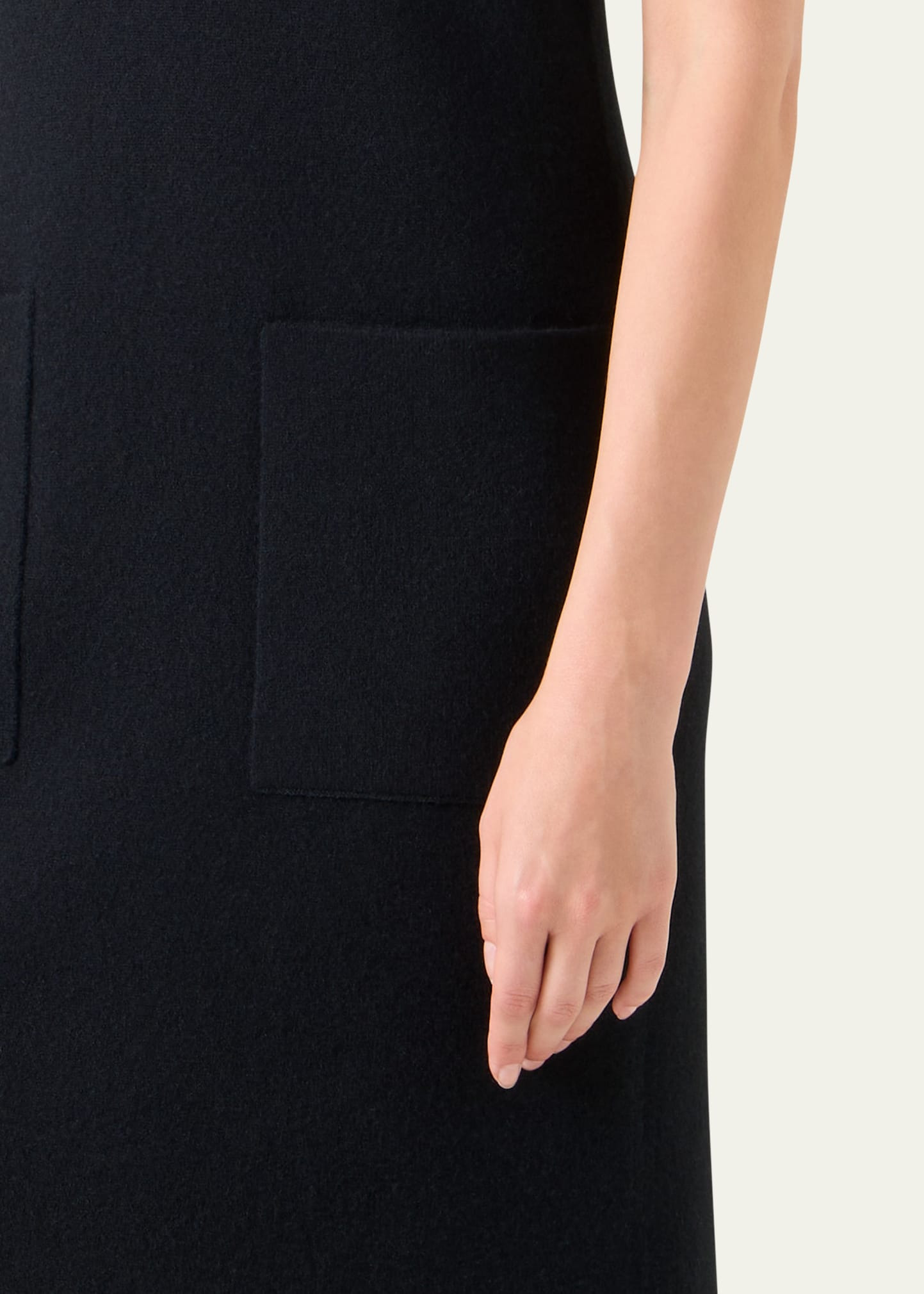 Cashmere Double-Face Knit Sleeveless Dress - 5