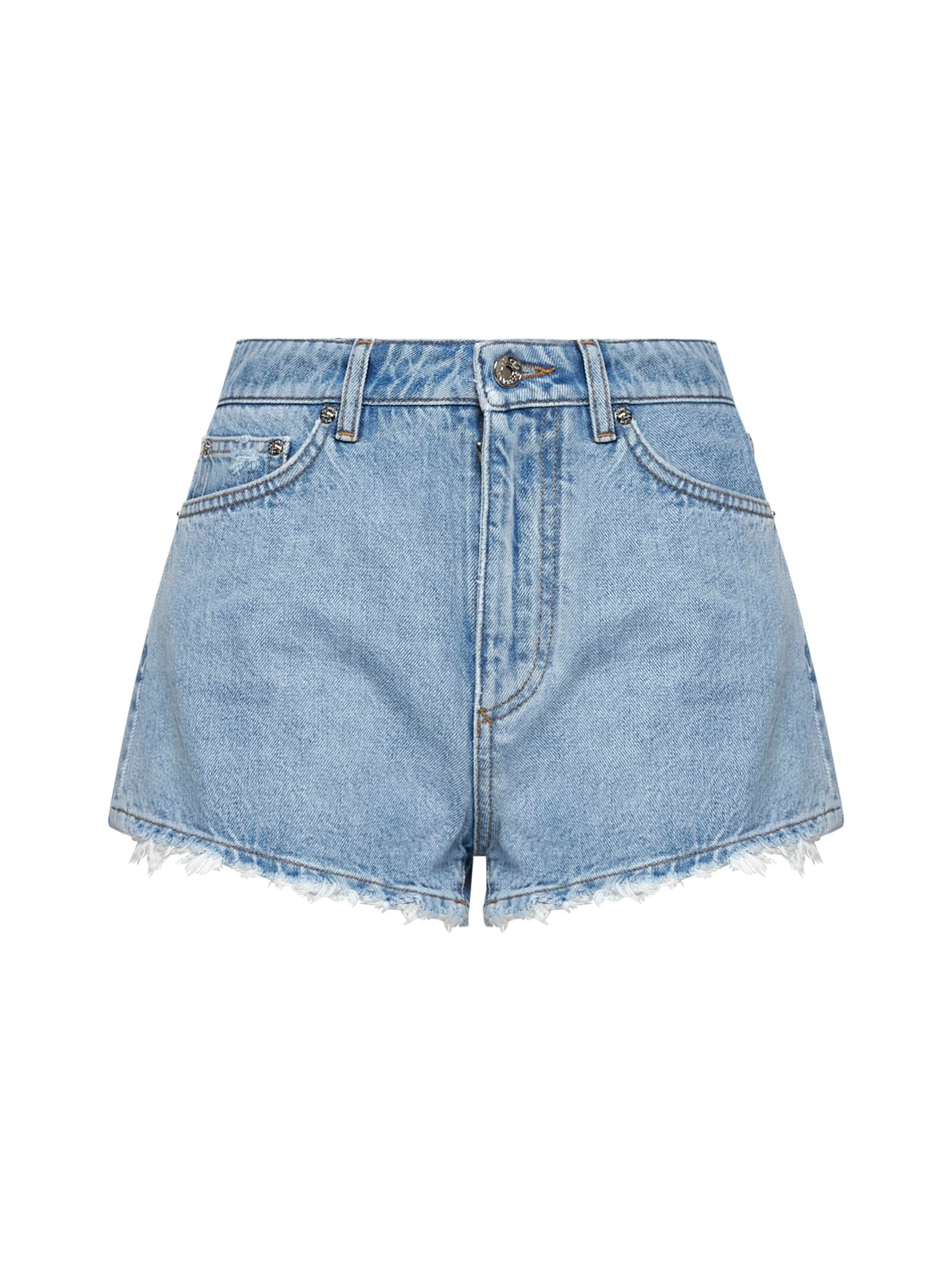 Light blue denim shorts - 1