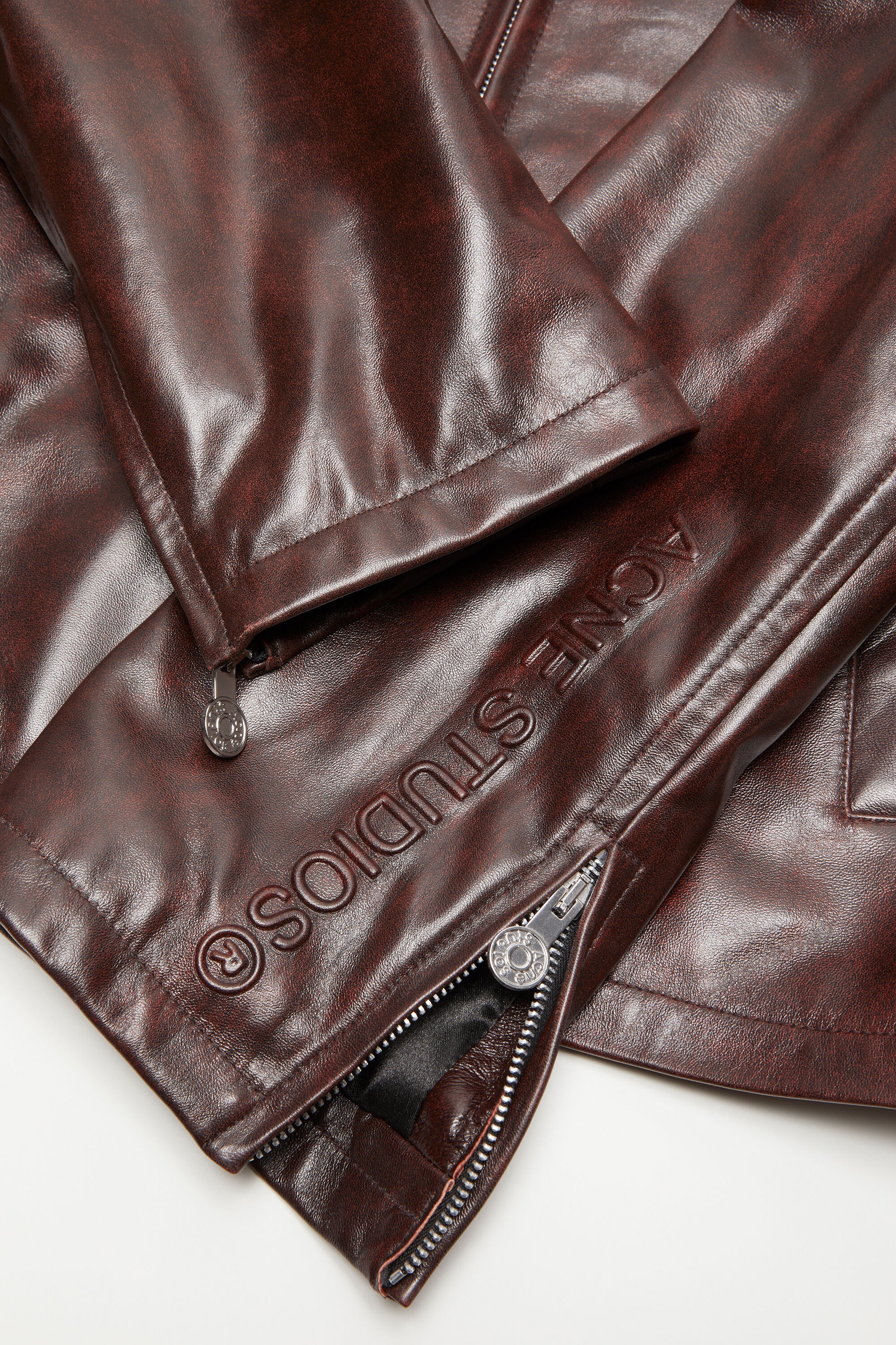 Leather jacket - Brown - 6