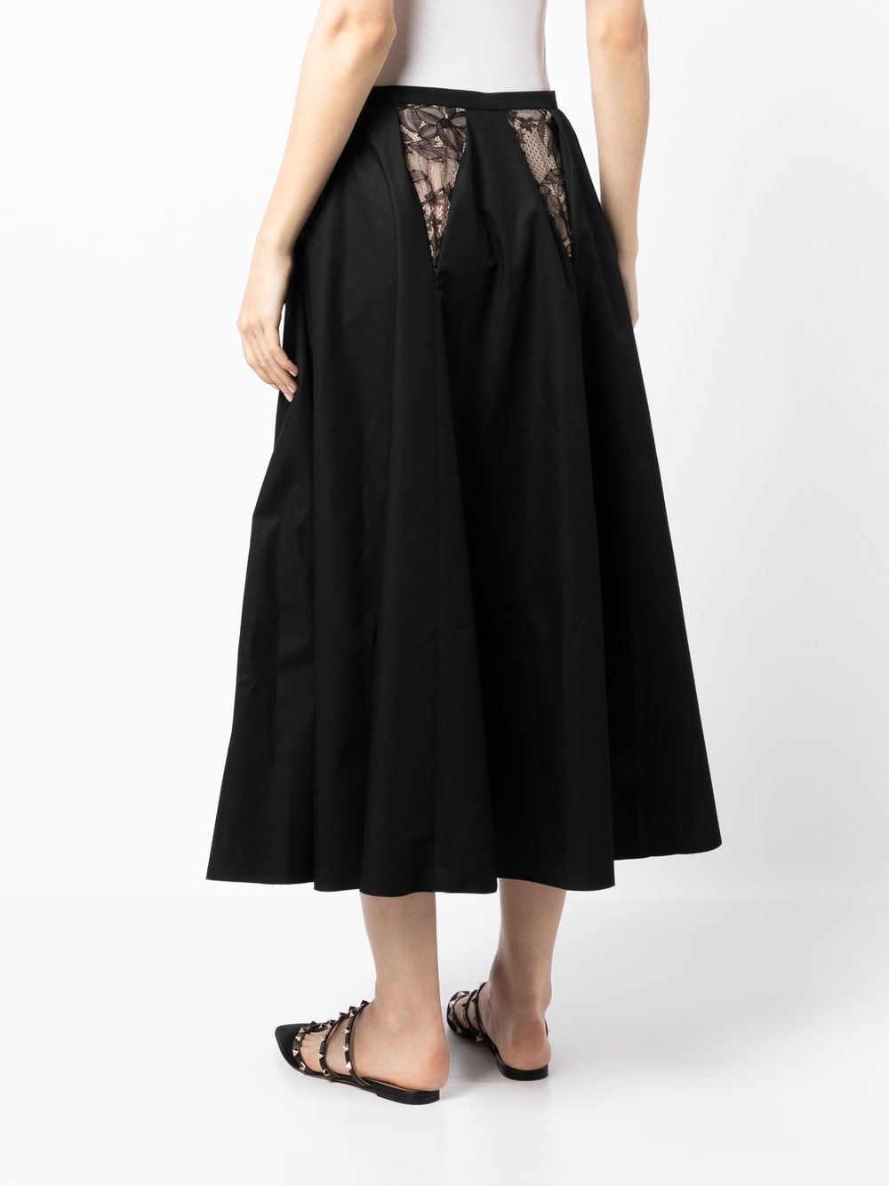 lace-detail high-waist skirt - 4