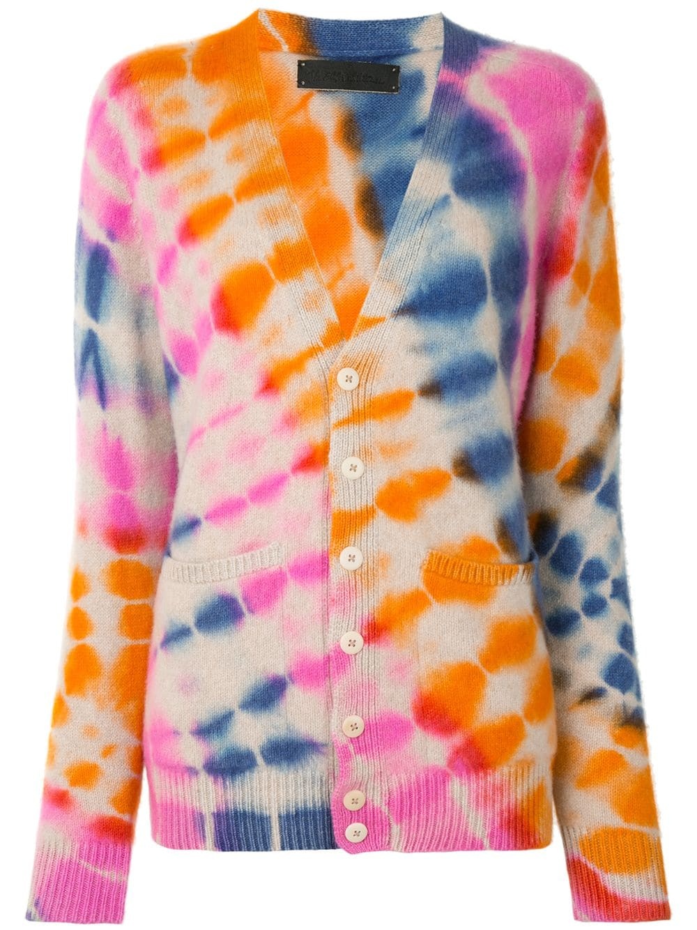 tie-dye cashmere cardigan - 1