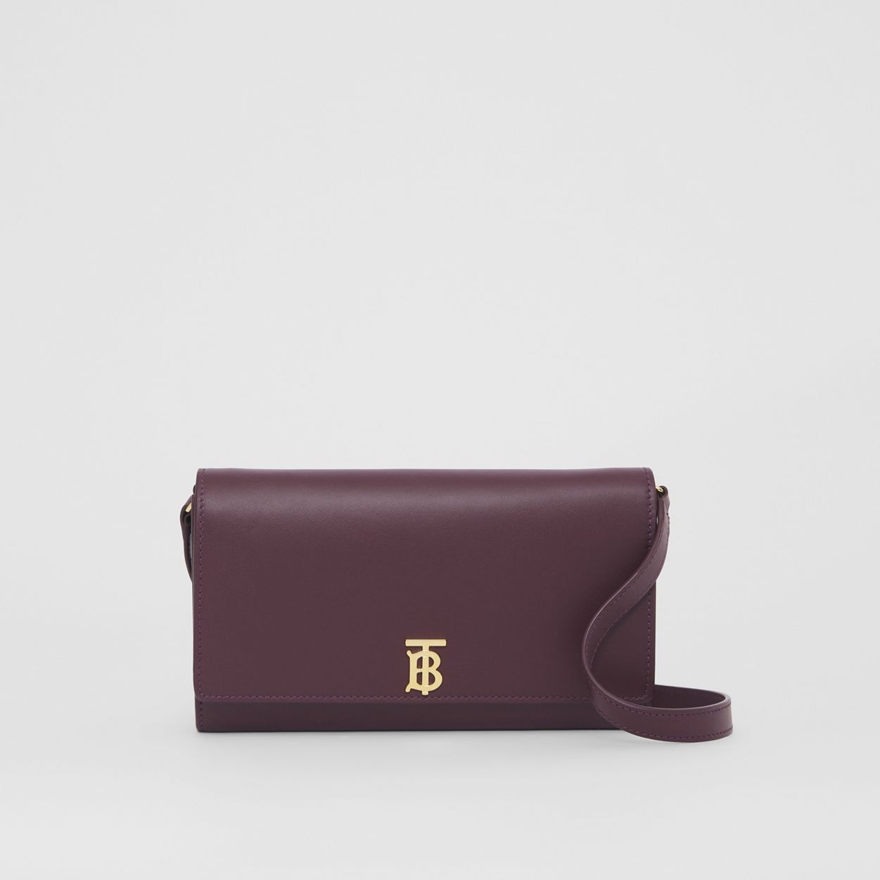 Monogram Motif Leather Wallet with Detachable Strap - 1