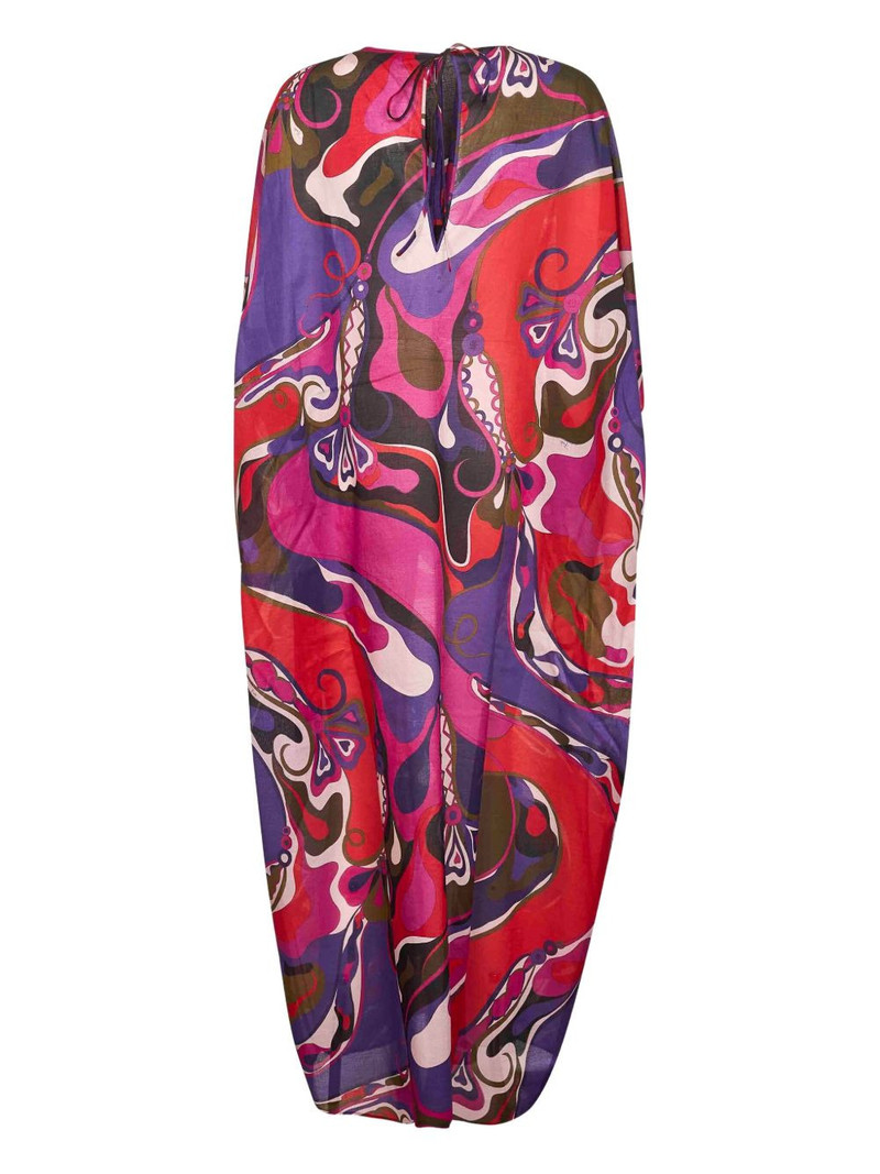 PUCCI abstract-pattern print draped dress outlook