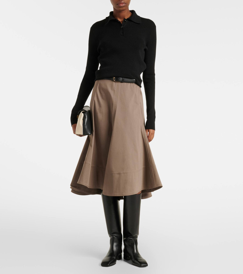 RÓHE Ribbed-knit polo shirt outlook