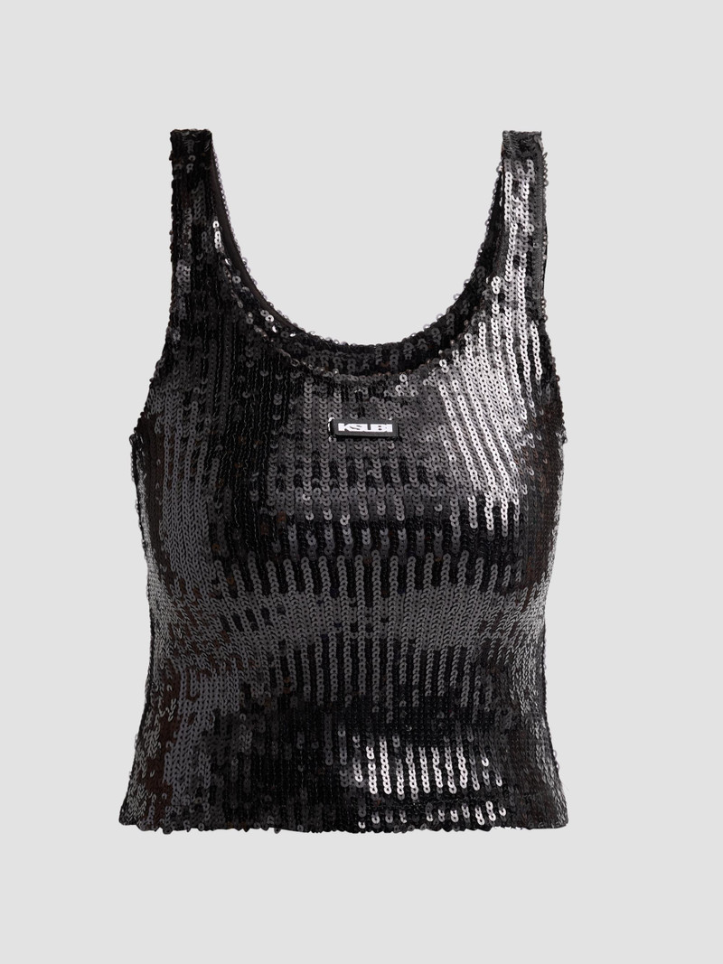 Women's Higher Than Heaven Chloe Sequin Tank Top - Black 1