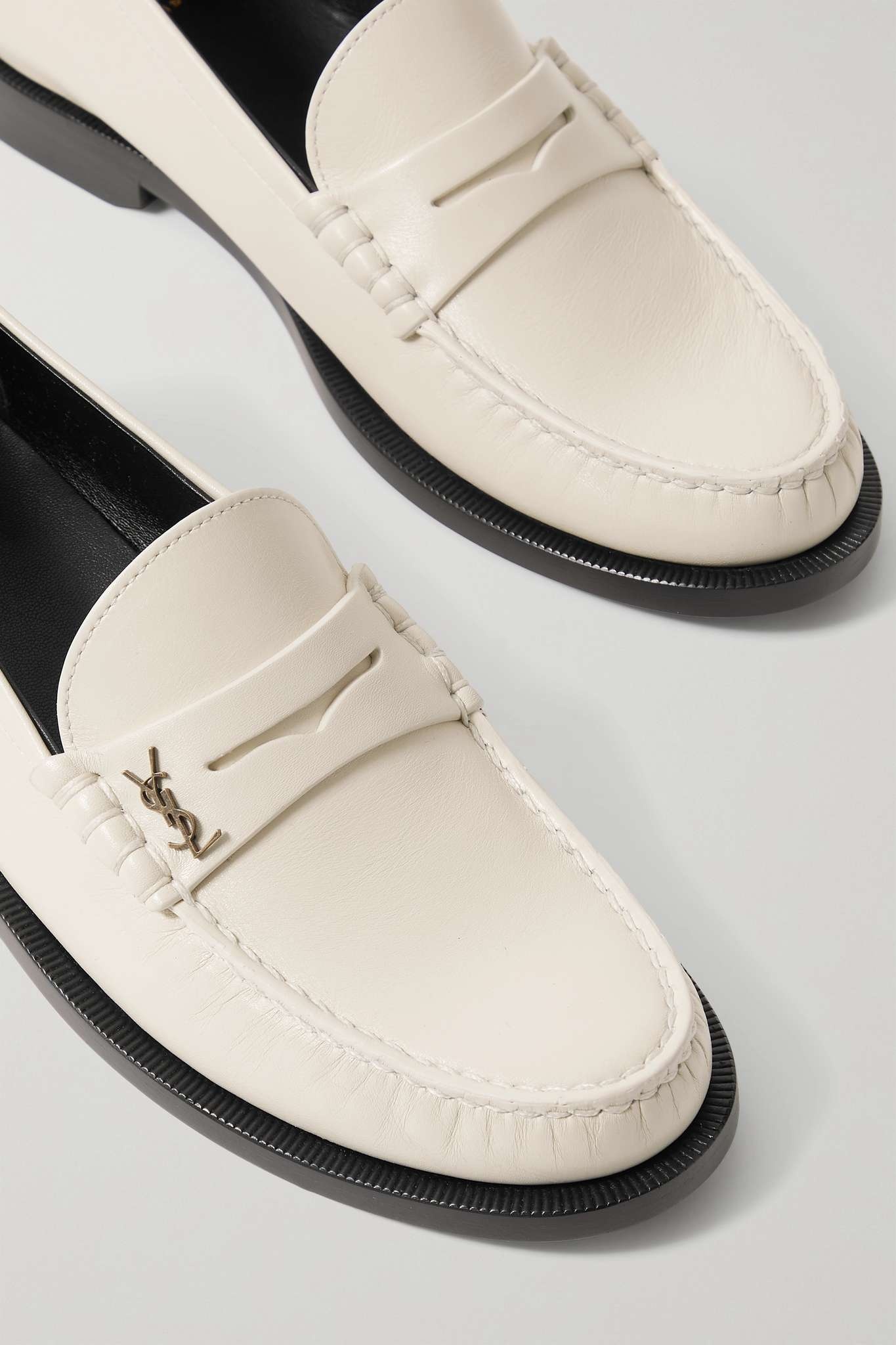 Le Loafer two-tone patent-leather loafers - 4
