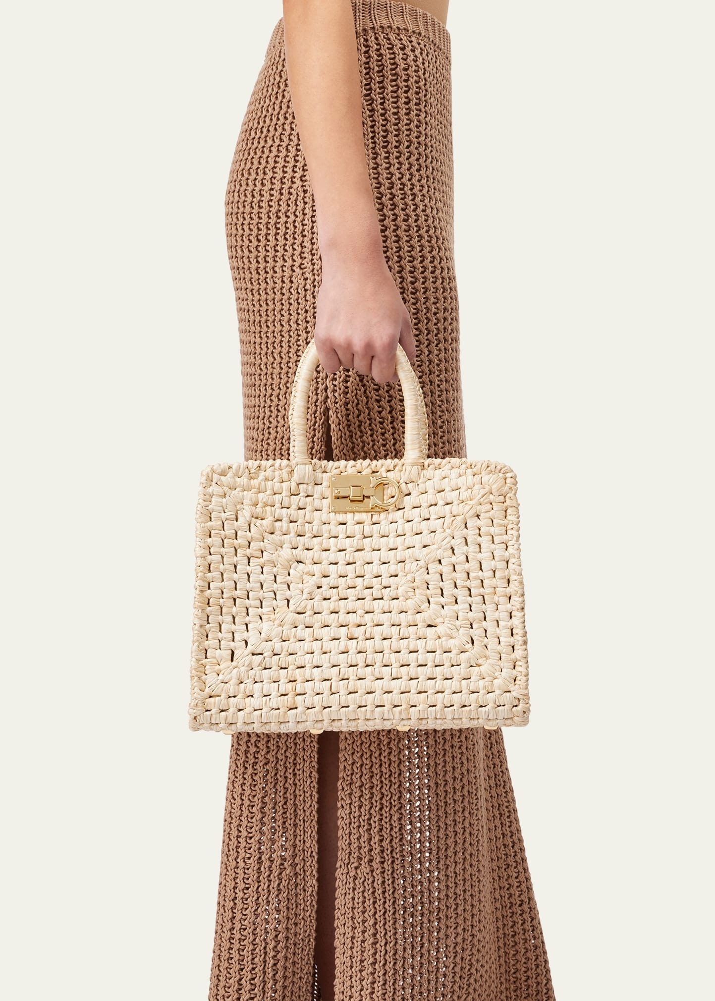 The Studio Raffia Basket Top-Handle Bag - 2
