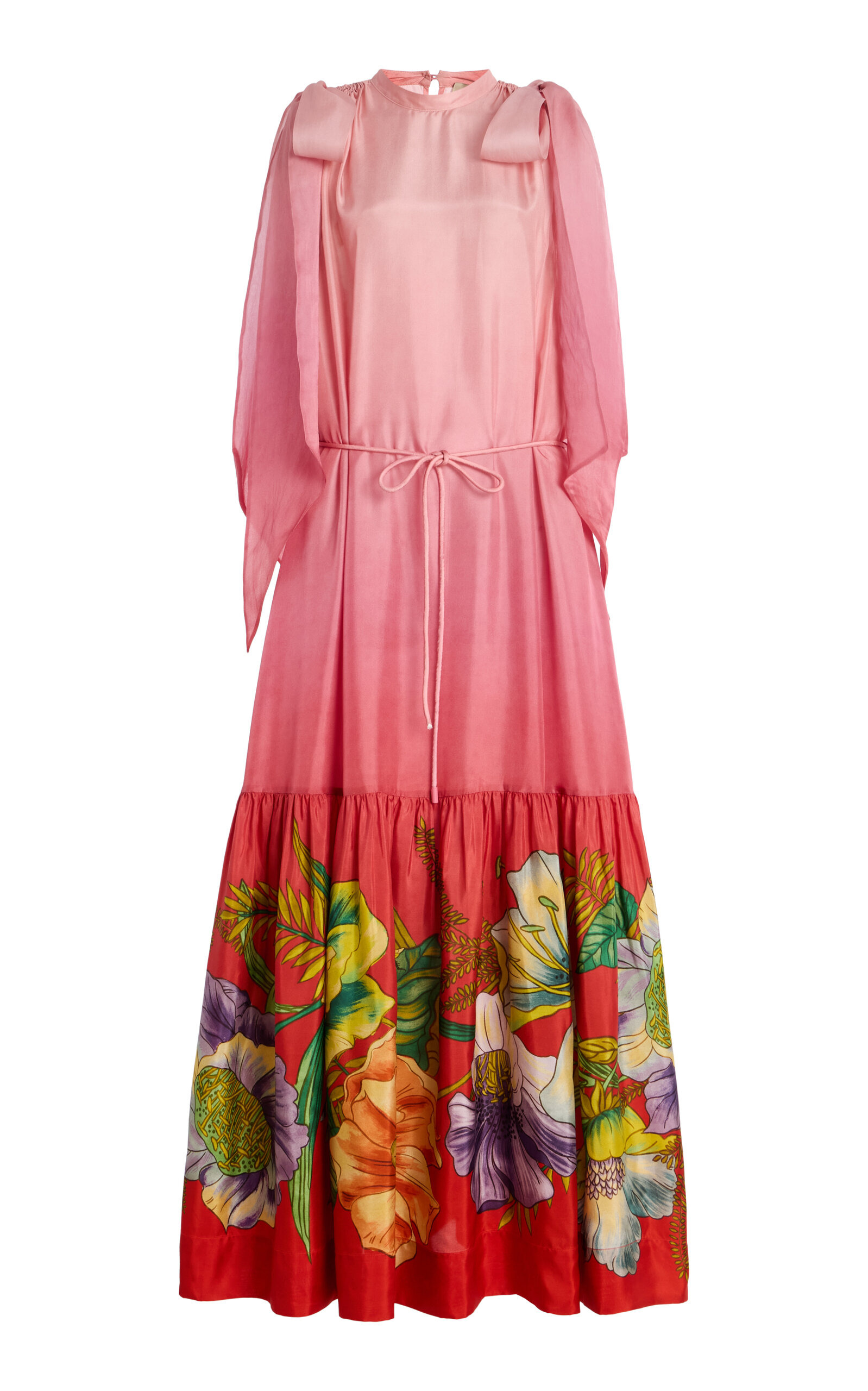 Inez Silk Habotai Gown pink - 1