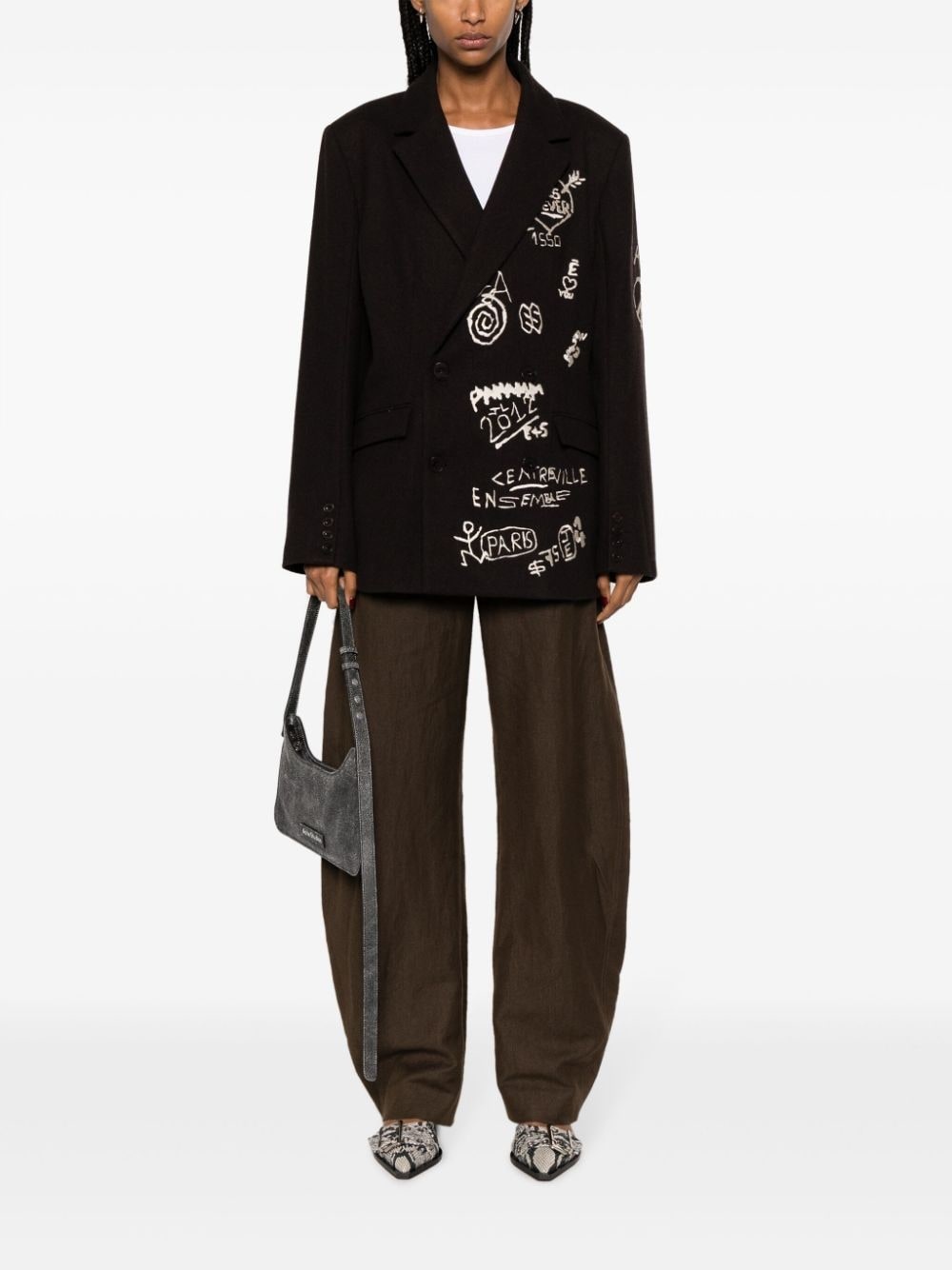 Verneuil embroidered-motif blazer - 2
