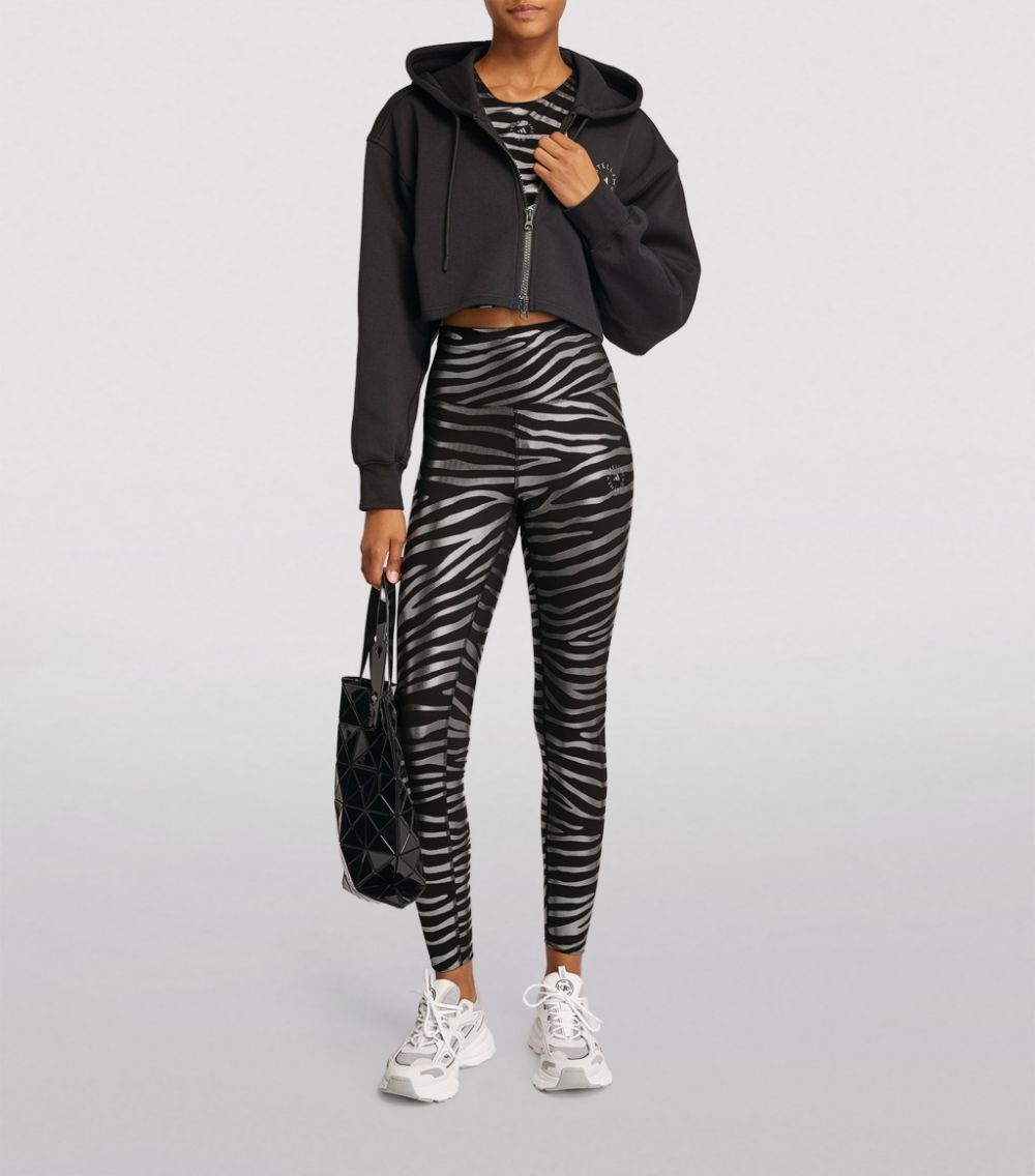 Zebra Print Leggings - 2