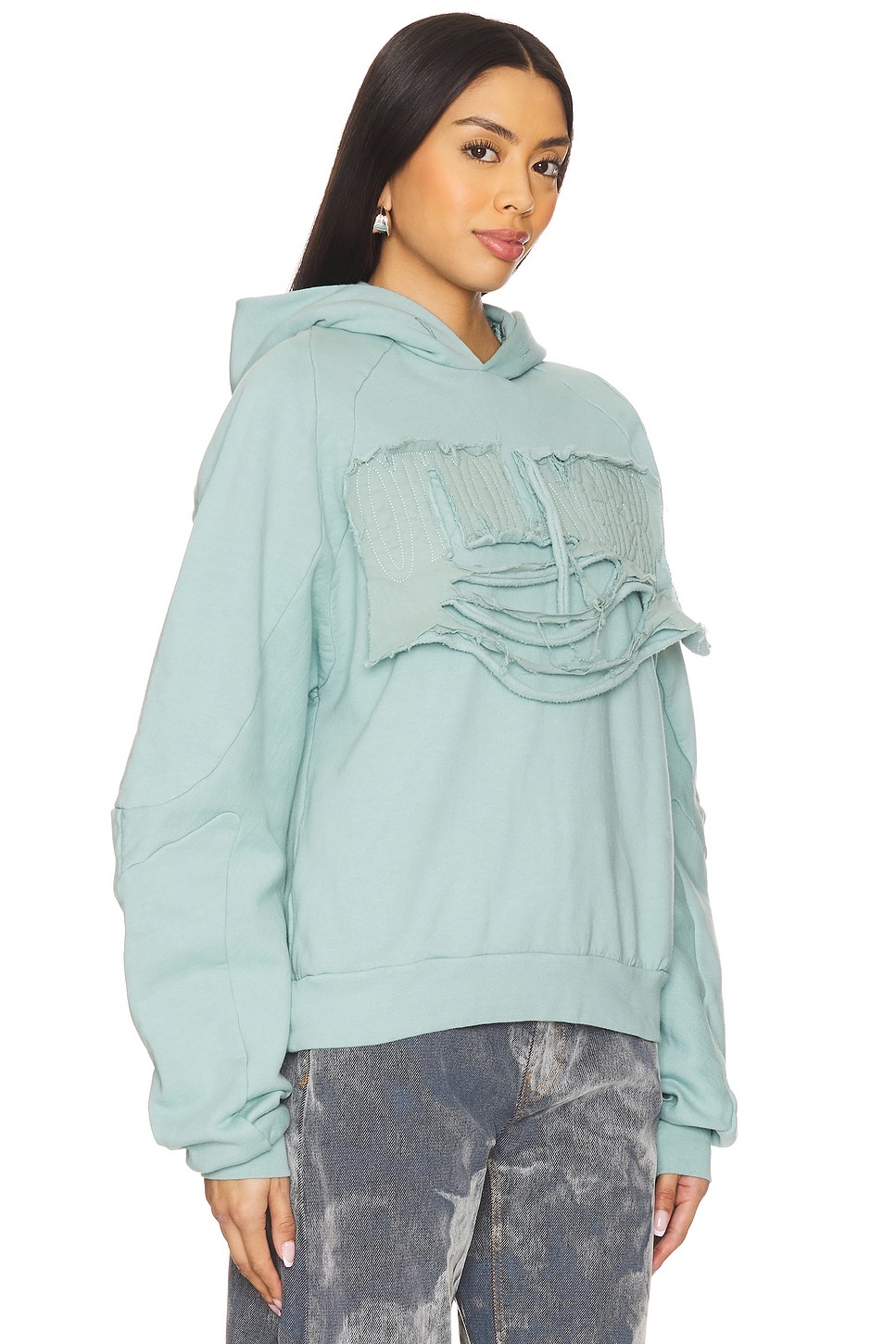 Distressed Multiline Hoodie - 2