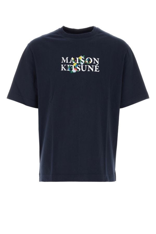 Midnight blue cotton t-shirt - 1