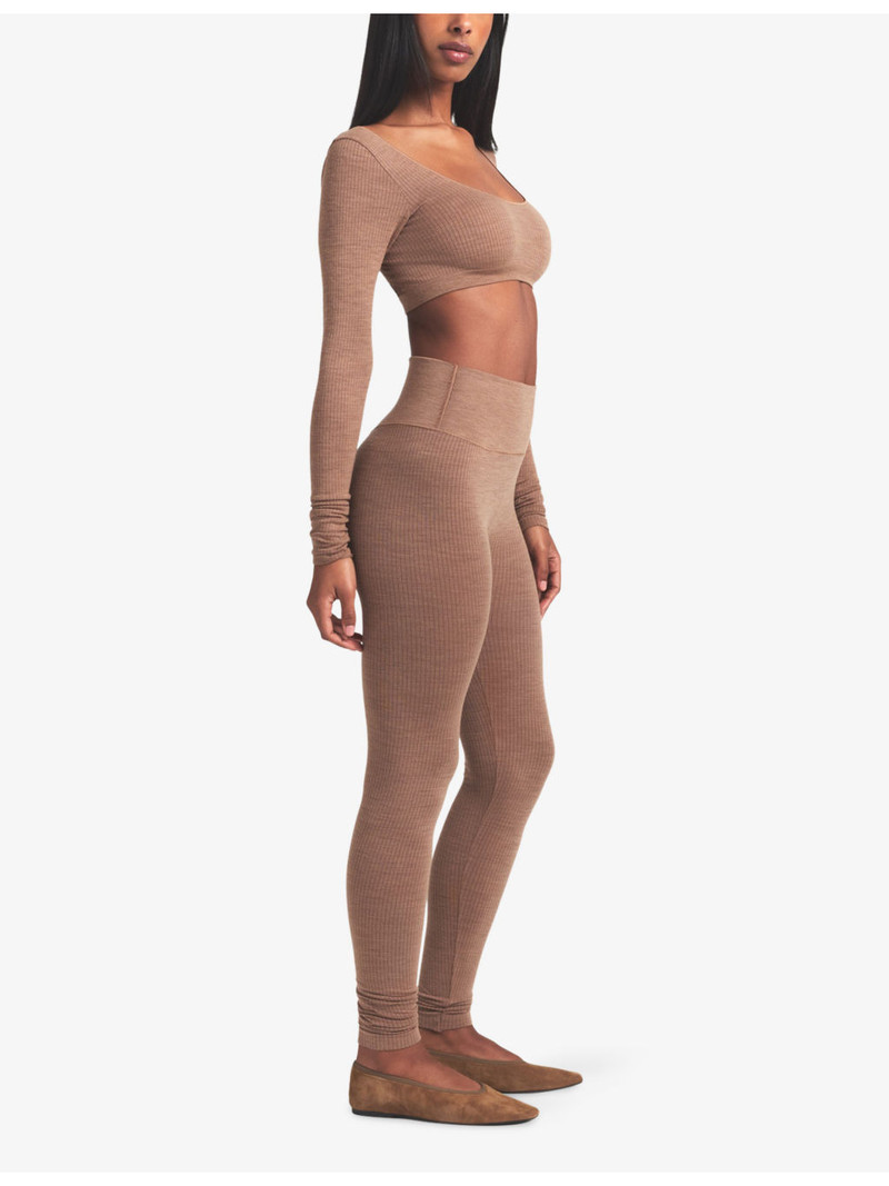 SKIMS High-Waisted Ribbed Wool-Blend Leggings outlook