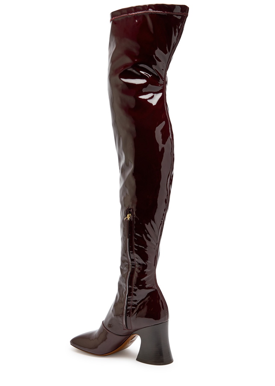 Chloe Janis Glossed-leather Over-the-knee Boots - 2