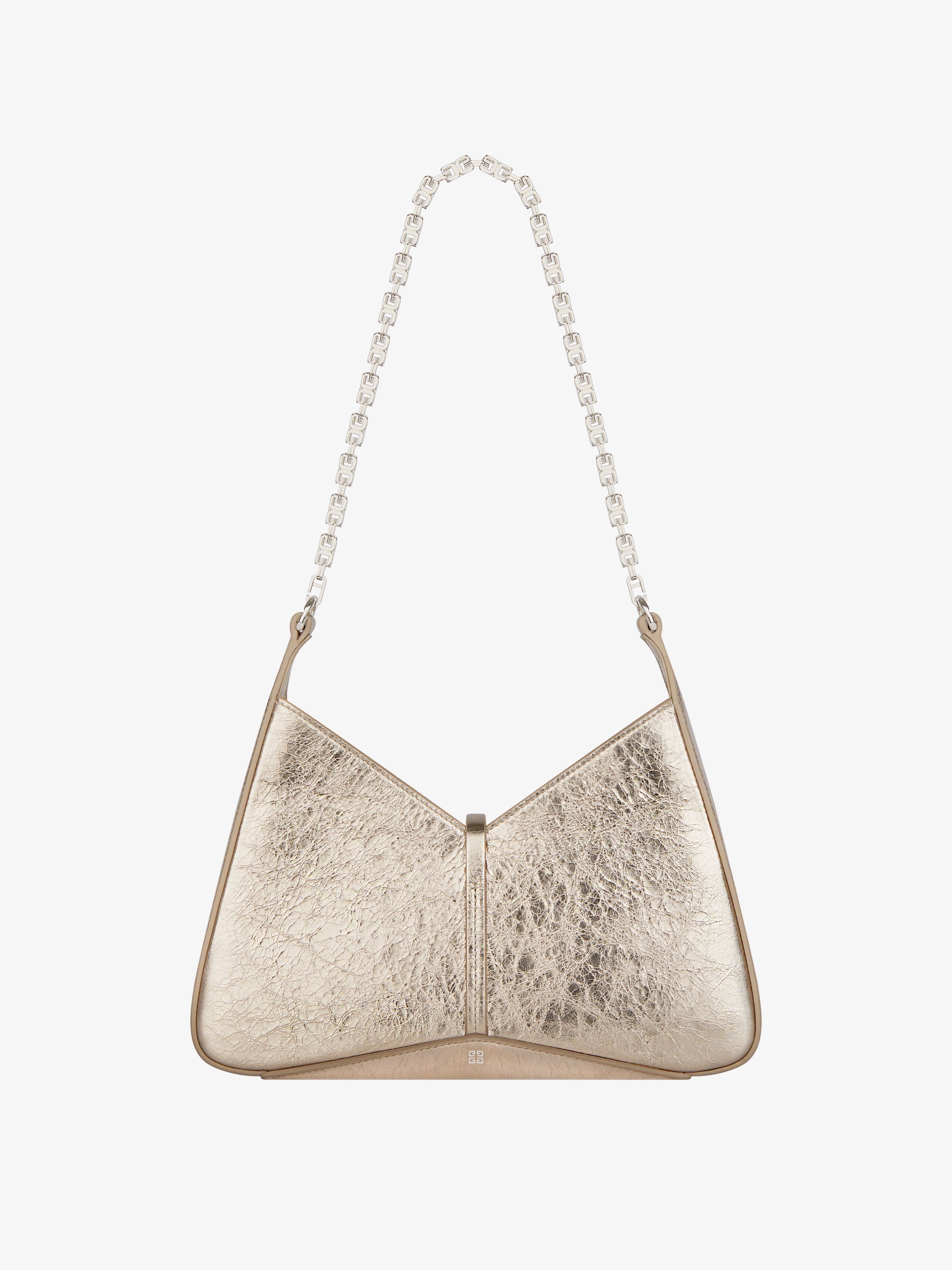 SMALL CUT OUT BAG IN LAMINATED LEATHER WITH CHAIN - 5