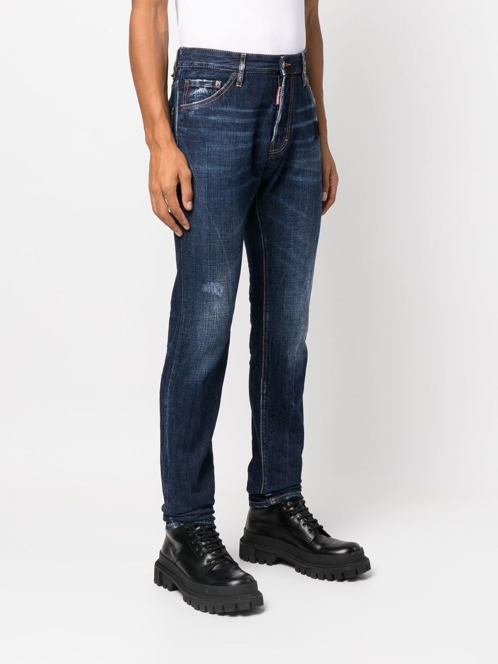slim-cut denim jeans - 3