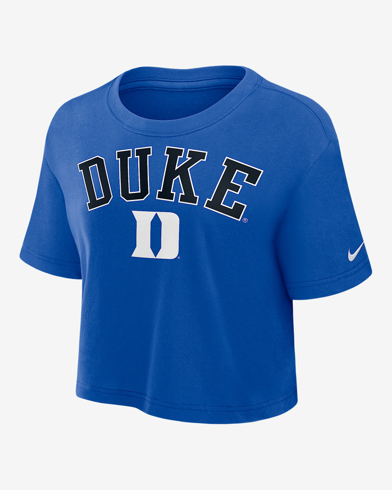 Duke Athletic Prep Arch Women's Nike Dri-FIT College Cropped T-Shirt 1