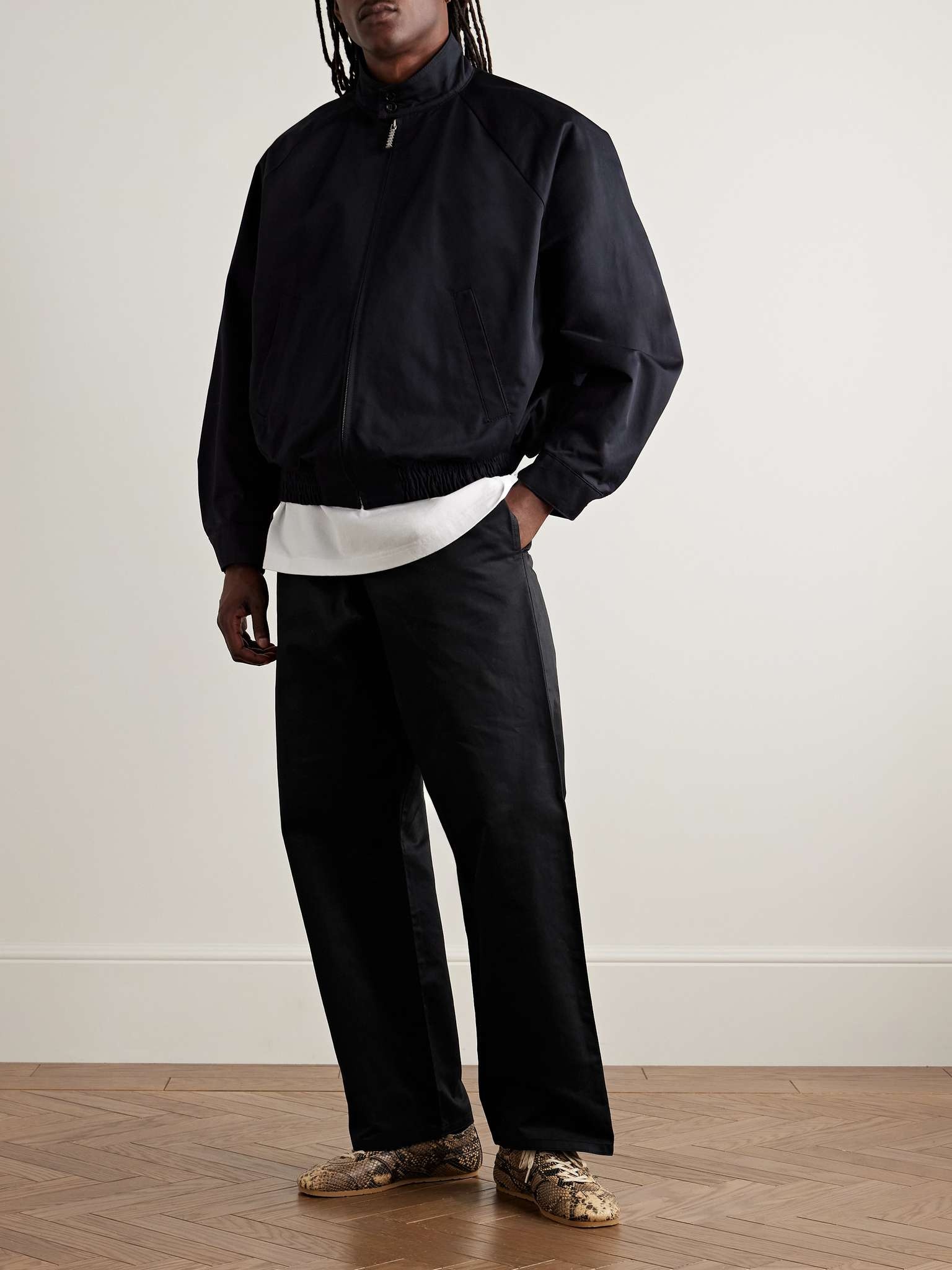 Straight-Leg Cotton-Gabardine Trousers - 2