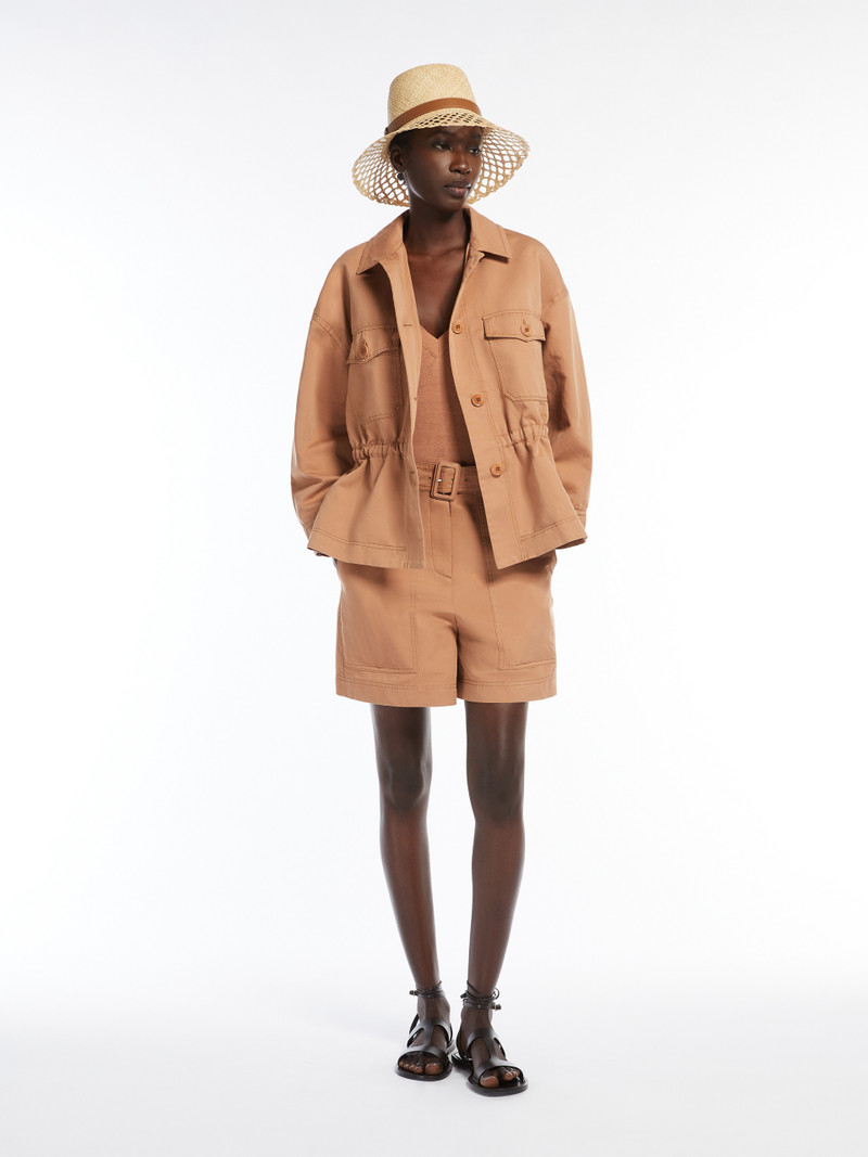WEEKEND Max Mara CIRINO Cotton and linen Bermuda shorts outlook