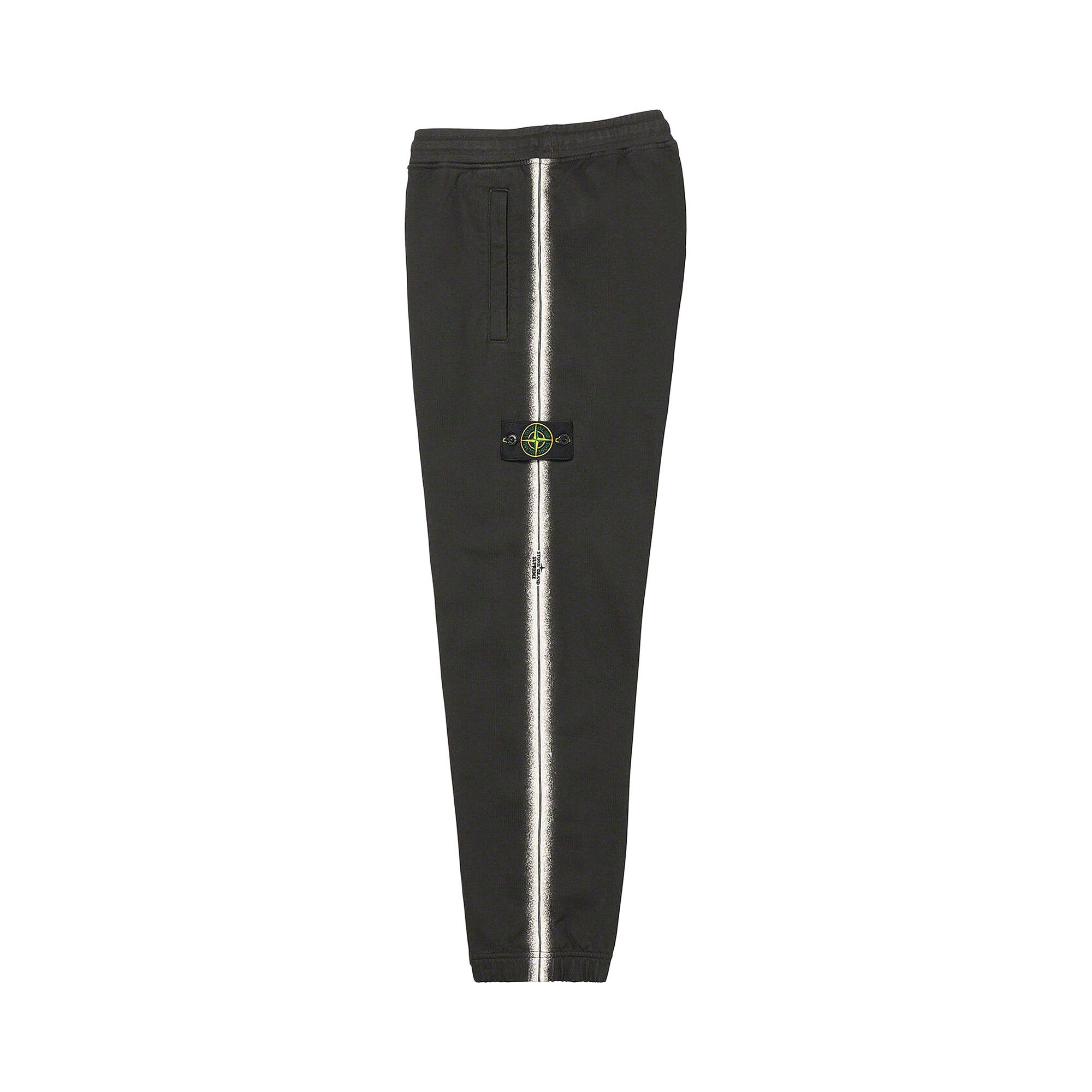 Supreme x Stone Island Stripe Sweatpant 'Black' - 3
