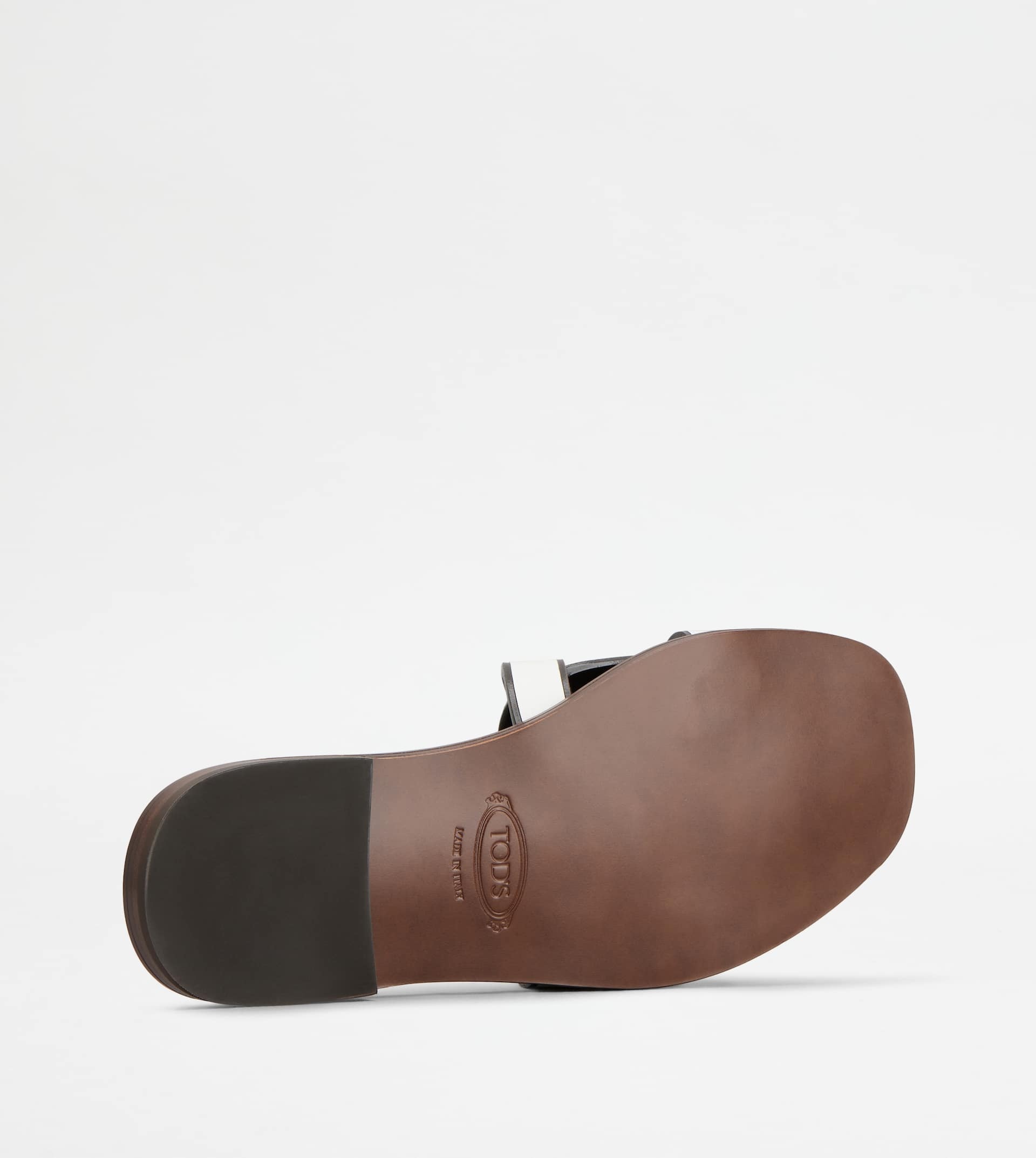 SANDALS IN LEATHER - WHITE - 6