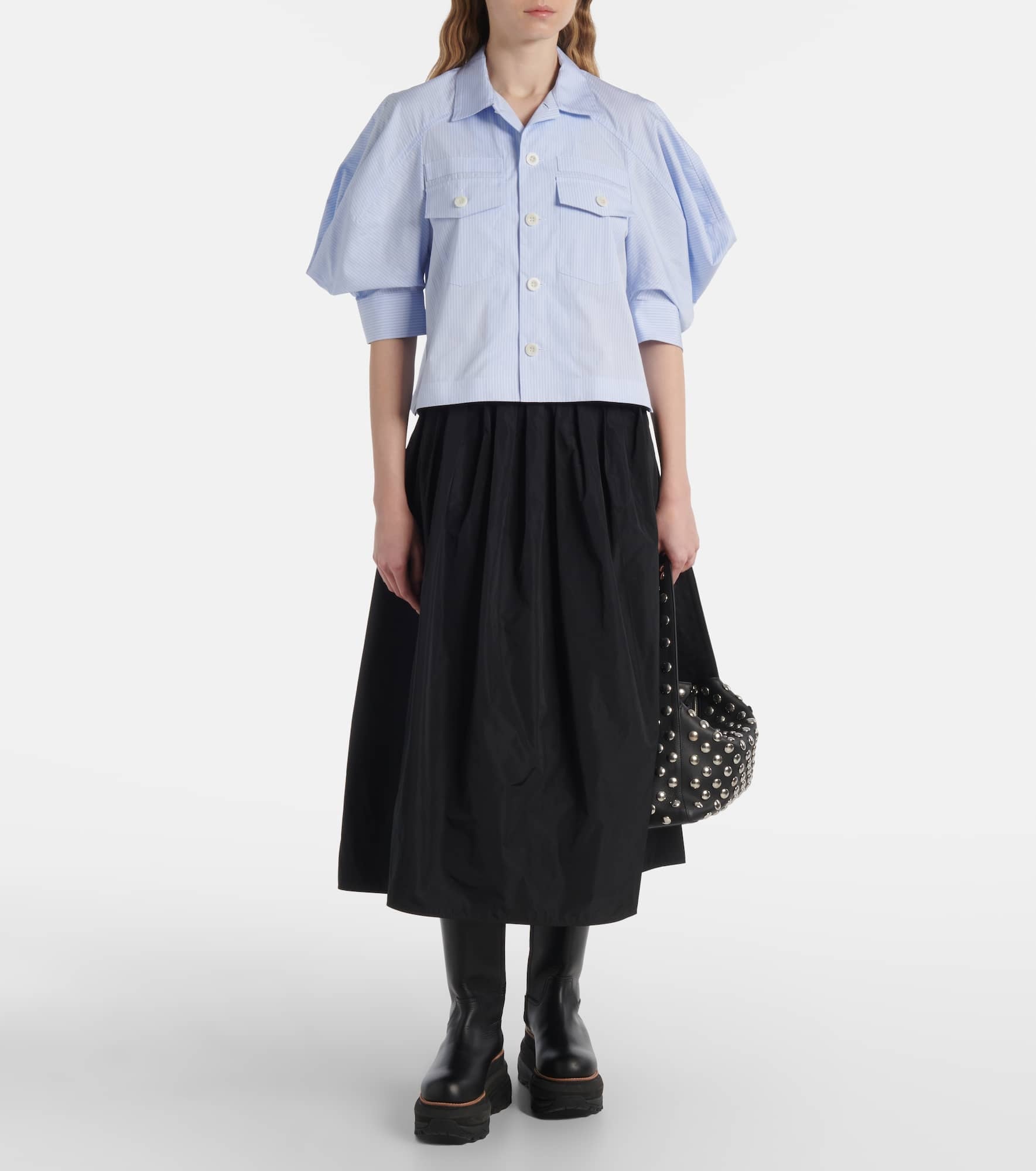 Striped cotton poplin shirt - 2
