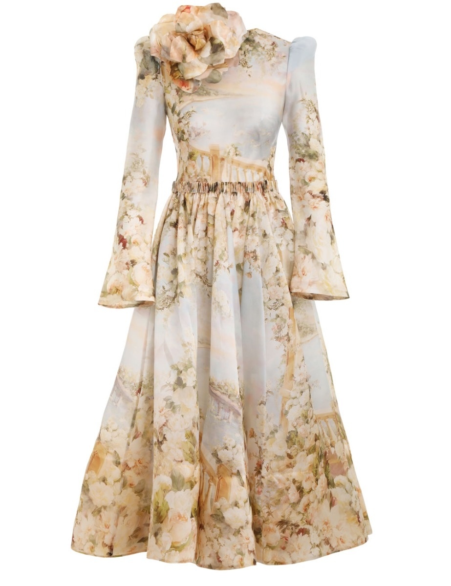【Zimmermann】LYRICAL RUCHED MIDI DRESS フローラル ミディ Zimmermann】LYRICAL RUCHED MIDI DRESS フローラル ミディ