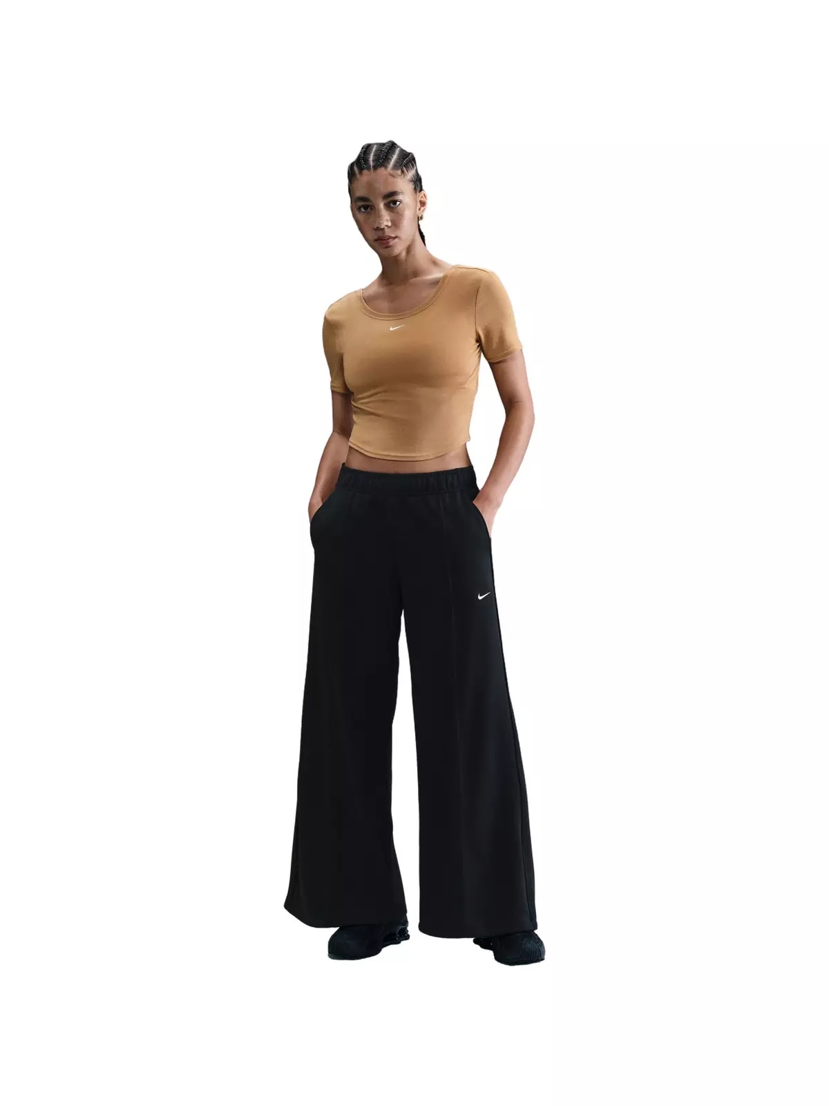 Women's Sportswear Mid-Rise Wide-Leg Track Pants - 1