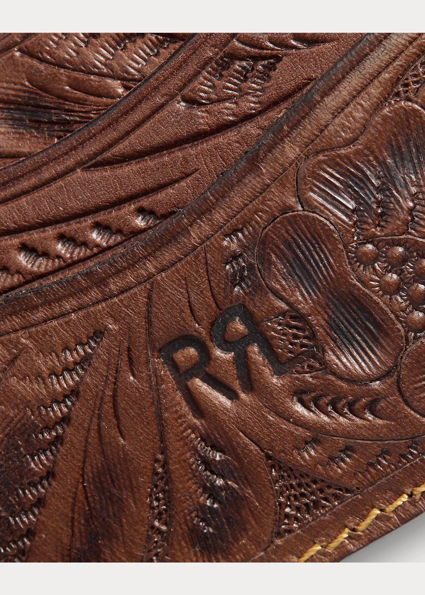 Hand-Tooled Leather Billfold - 4