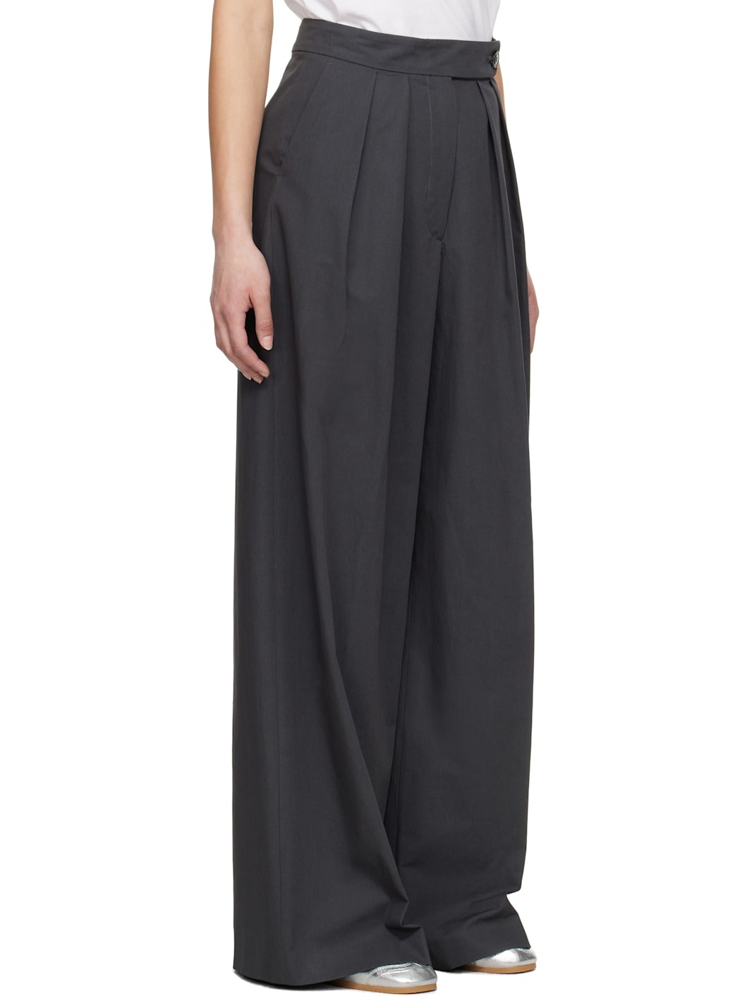 Gray Pleated Trousers - 2
