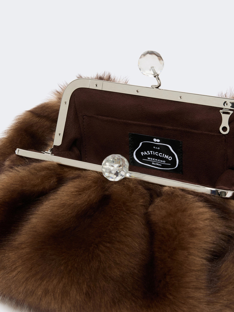ORTENSIA Medium sheepskin Pasticcino Bag - CARAMEL 5