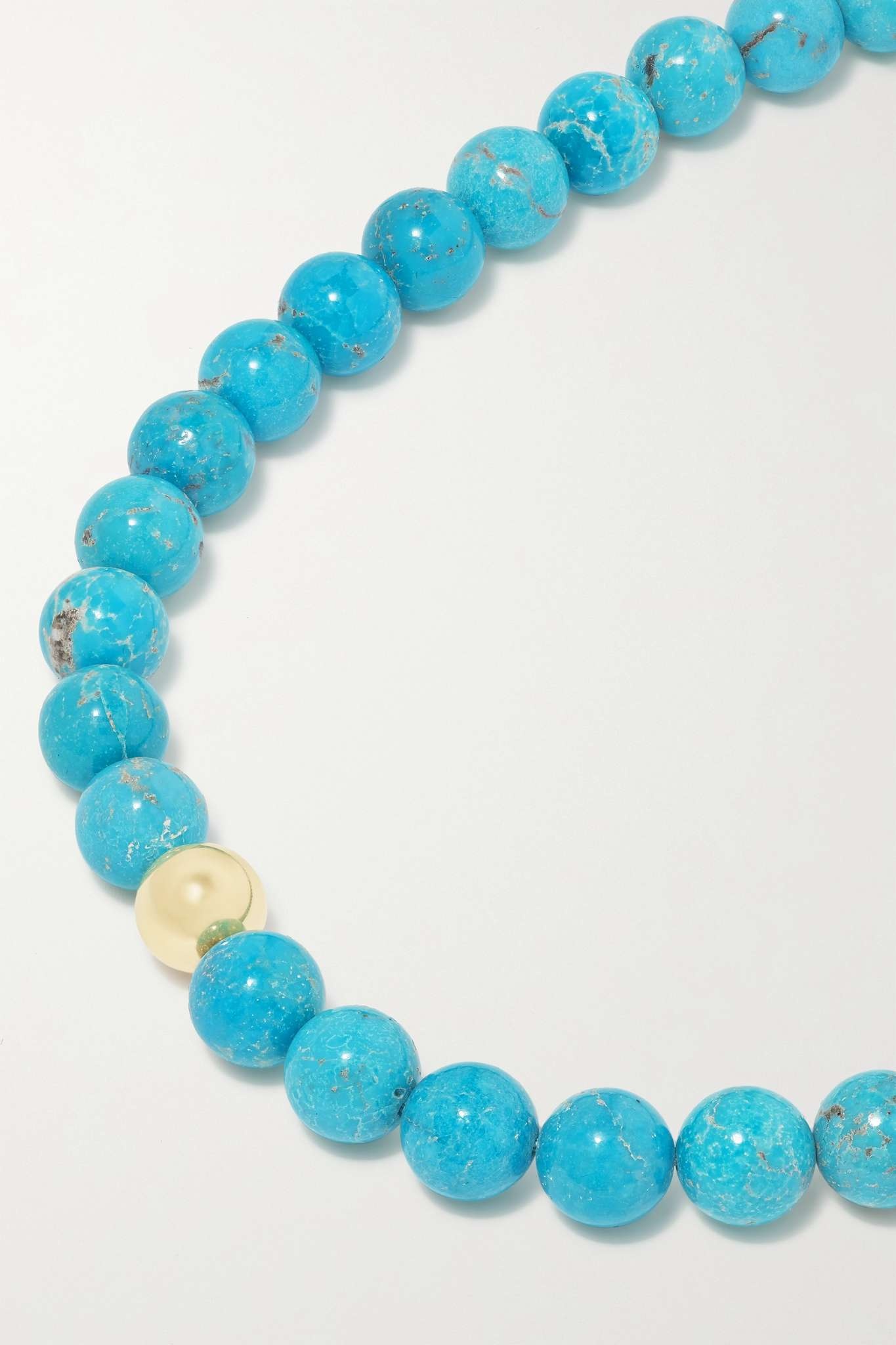 14-karat gold turquoise necklace - 4