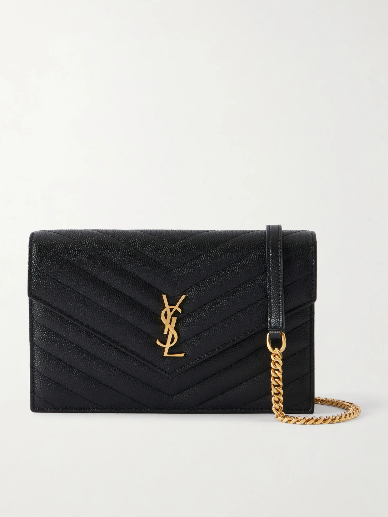Cassandre Envelope Chain Mini Matelassé Leather Wallet - 1