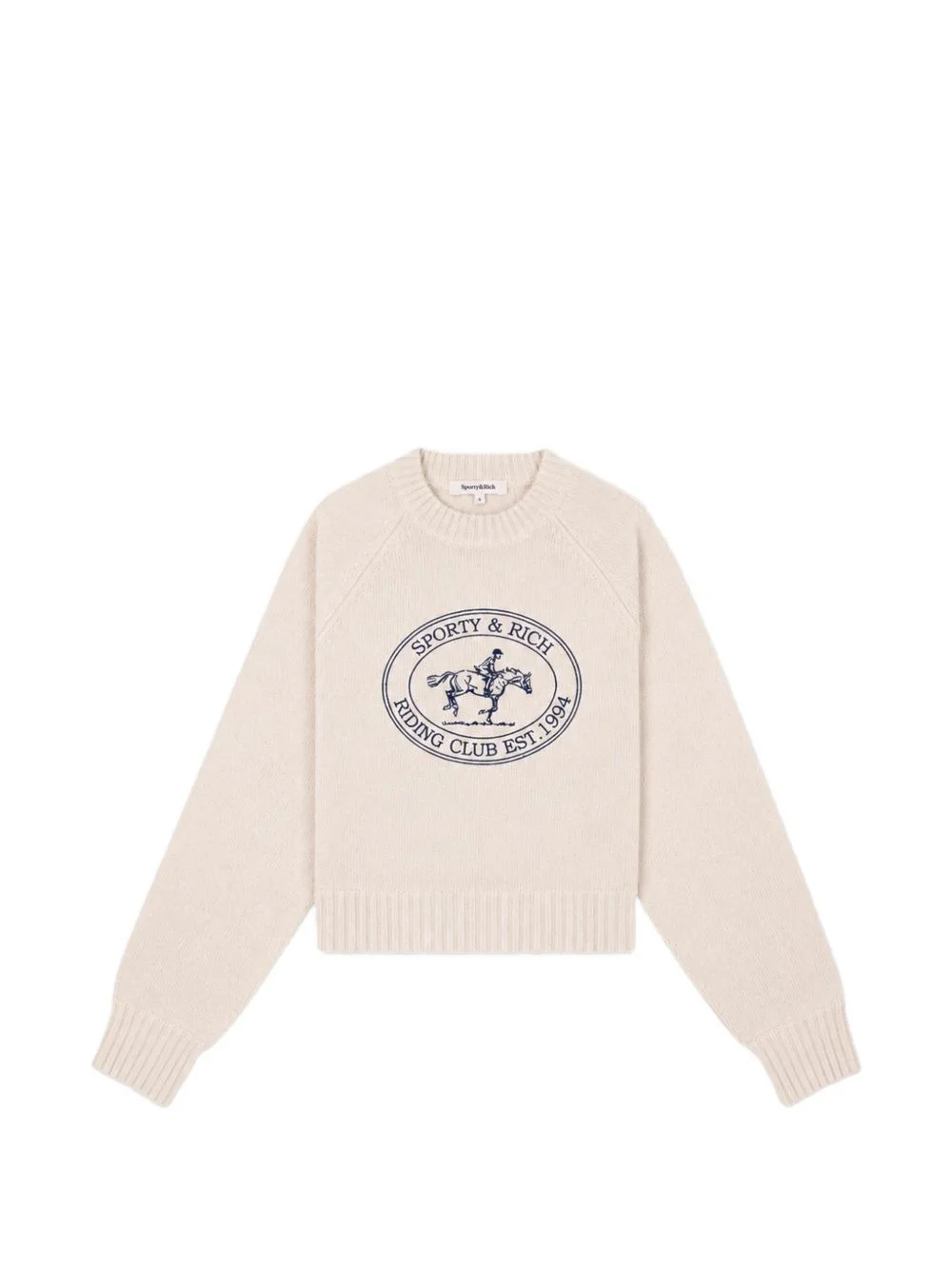 embroidered-logo raglan-sleeve sweater - 1