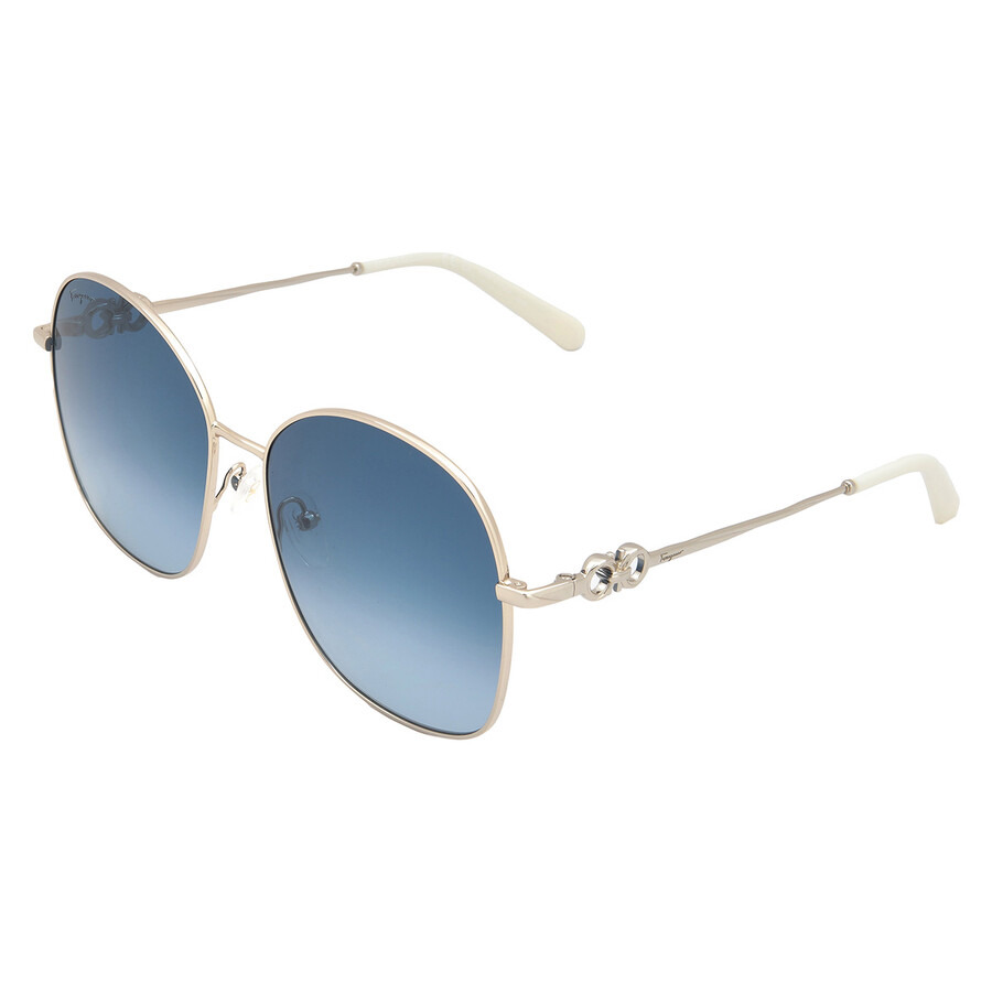 Ferragamo Blue Gradient Butterfly Ladies Sunglasses SF297S 743 59 - 4