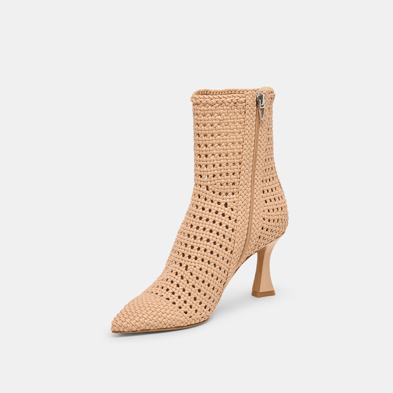 EMBRY BOOTIES LT TAN WOVEN STELLA 4