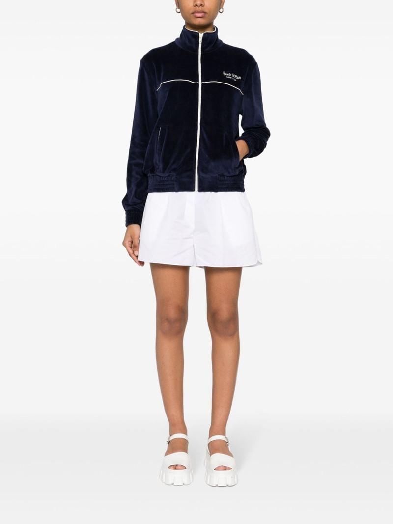 Sporty & Rich velour zip-up jacket outlook