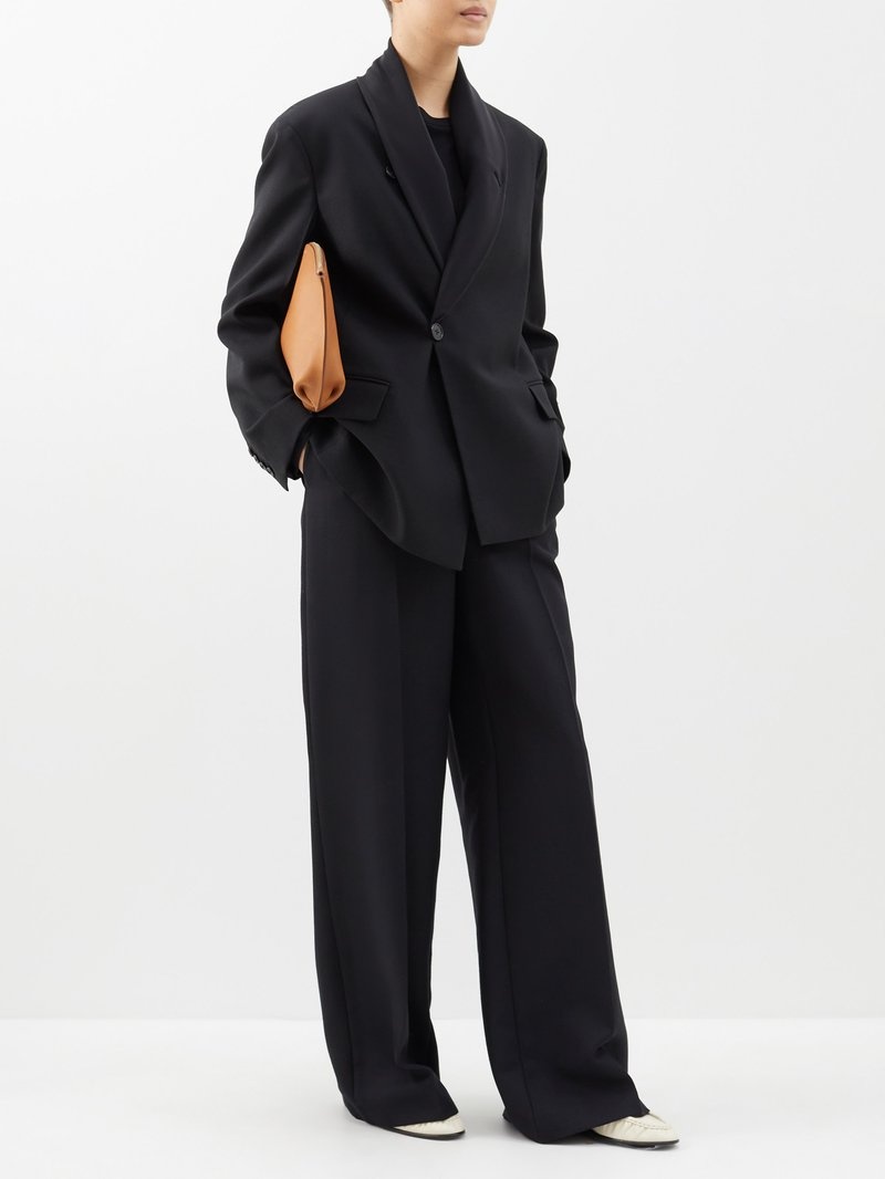 限定/関税込THE ROW パンツ Elia virgin wool pants 759917 The Row Elia Pant in Virgin Wool and Silk | REVERSIBLE