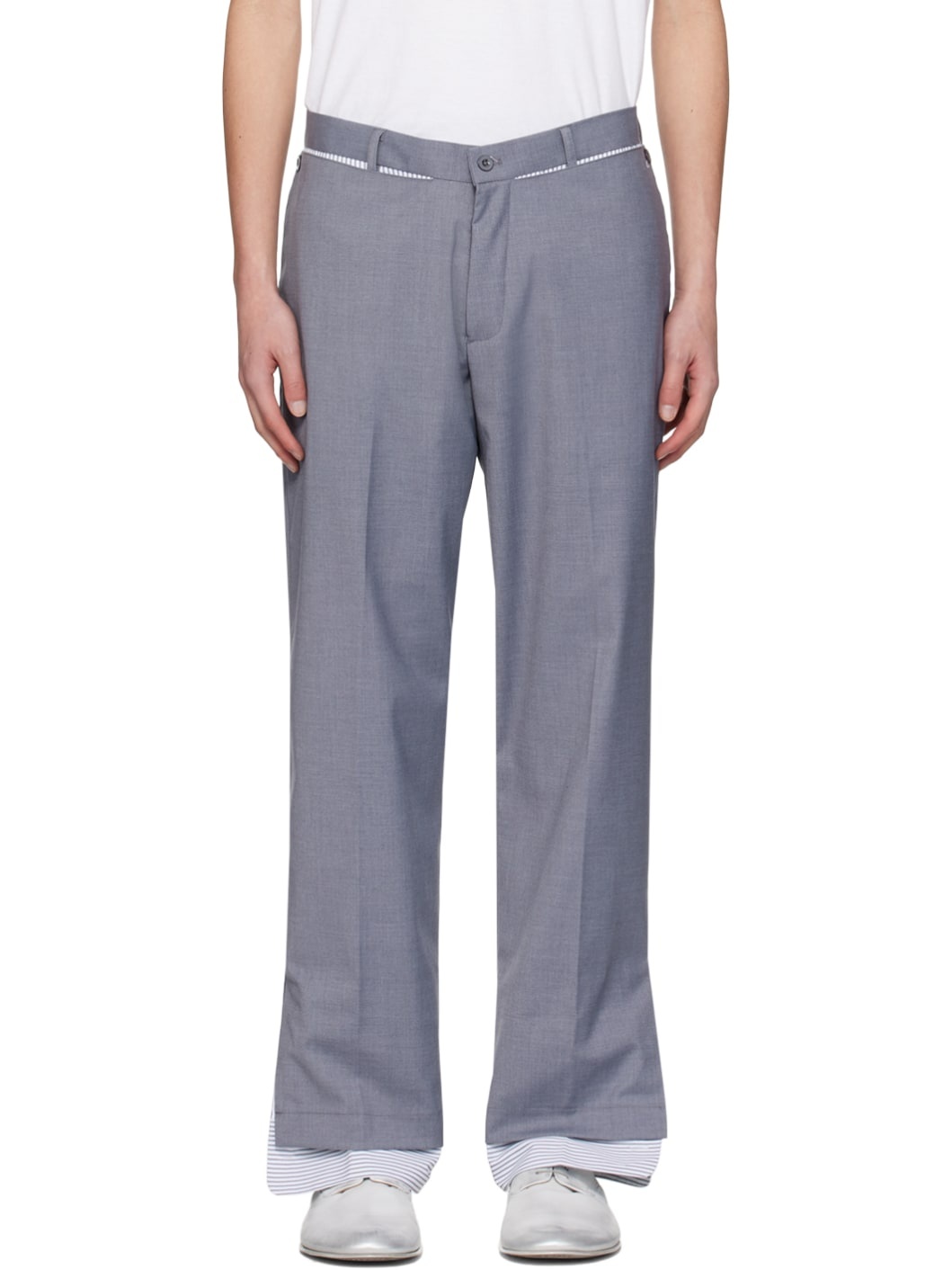 Gray Cuff Trousers - 1