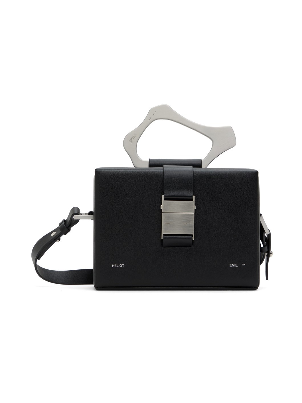 Black Solely Box Messenger Bag - 1