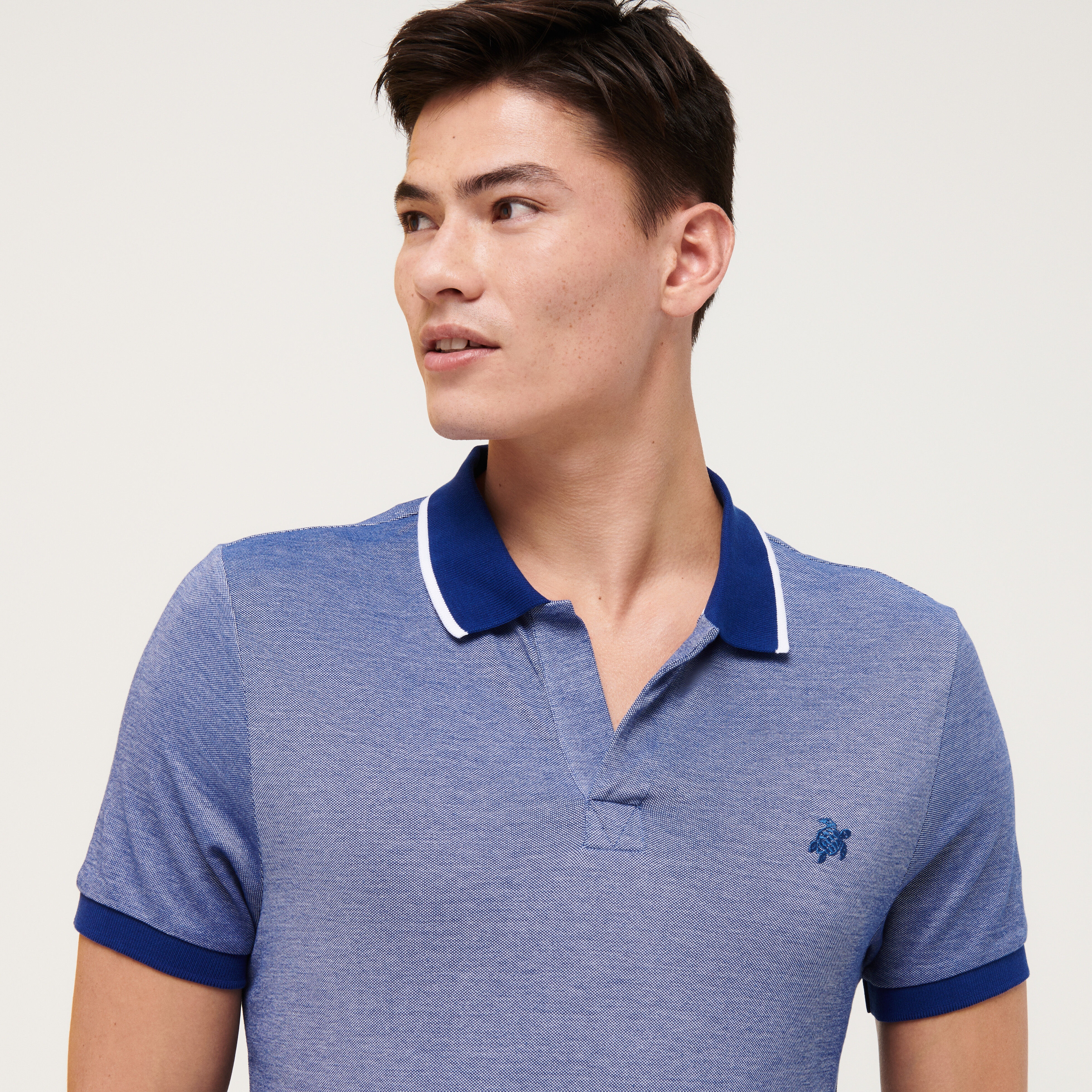 Men Changing Cotton Pique Polo Shirt Solid - 6