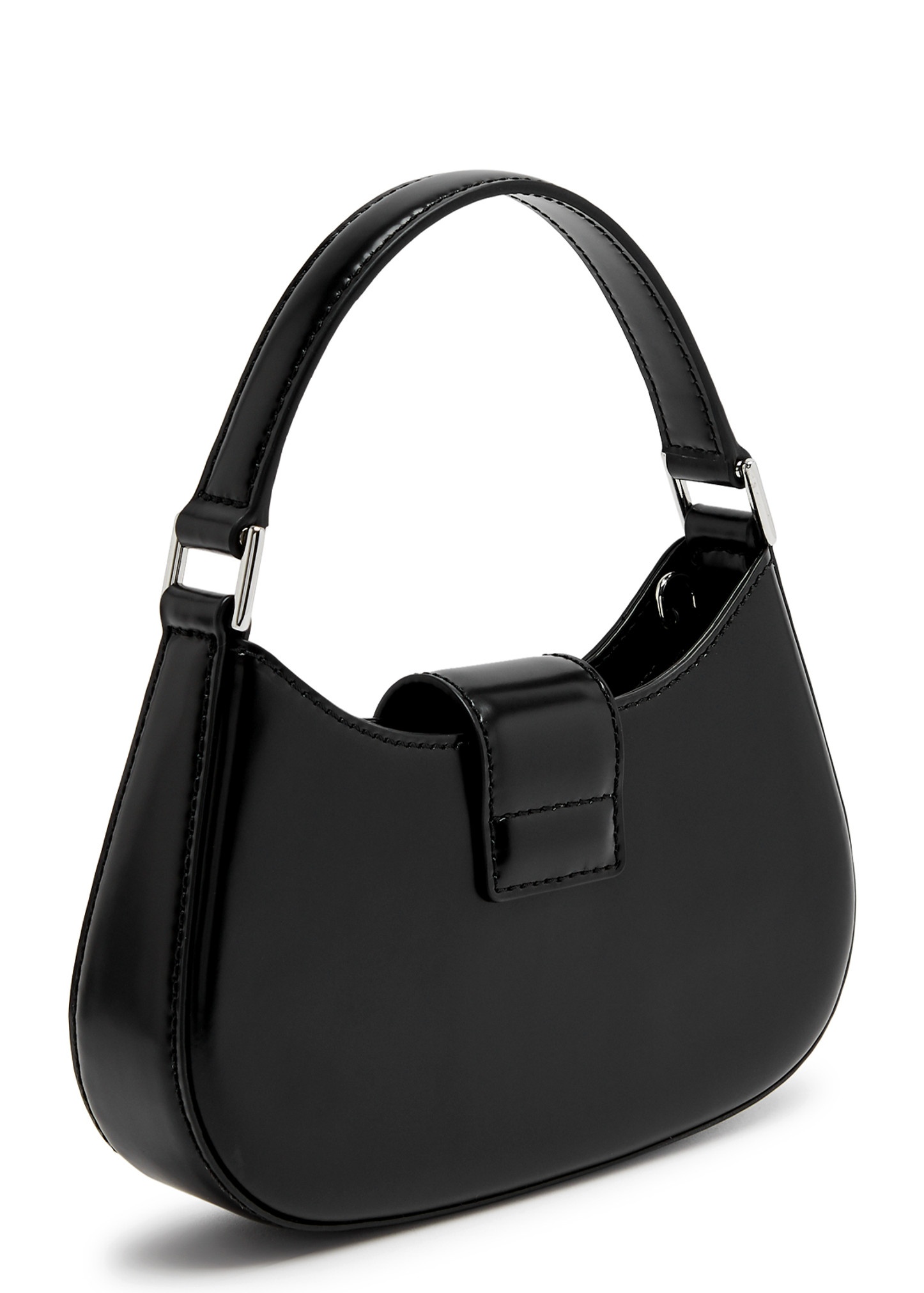 Crescent Bow embellished leather top handle bag - 2