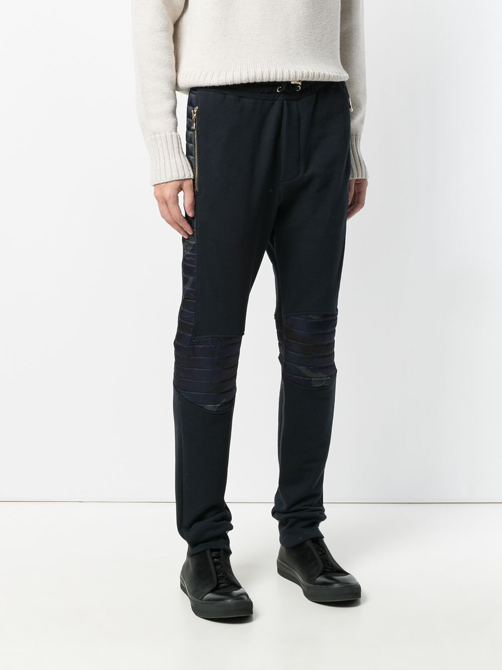 camouflage panel trackpants - 3