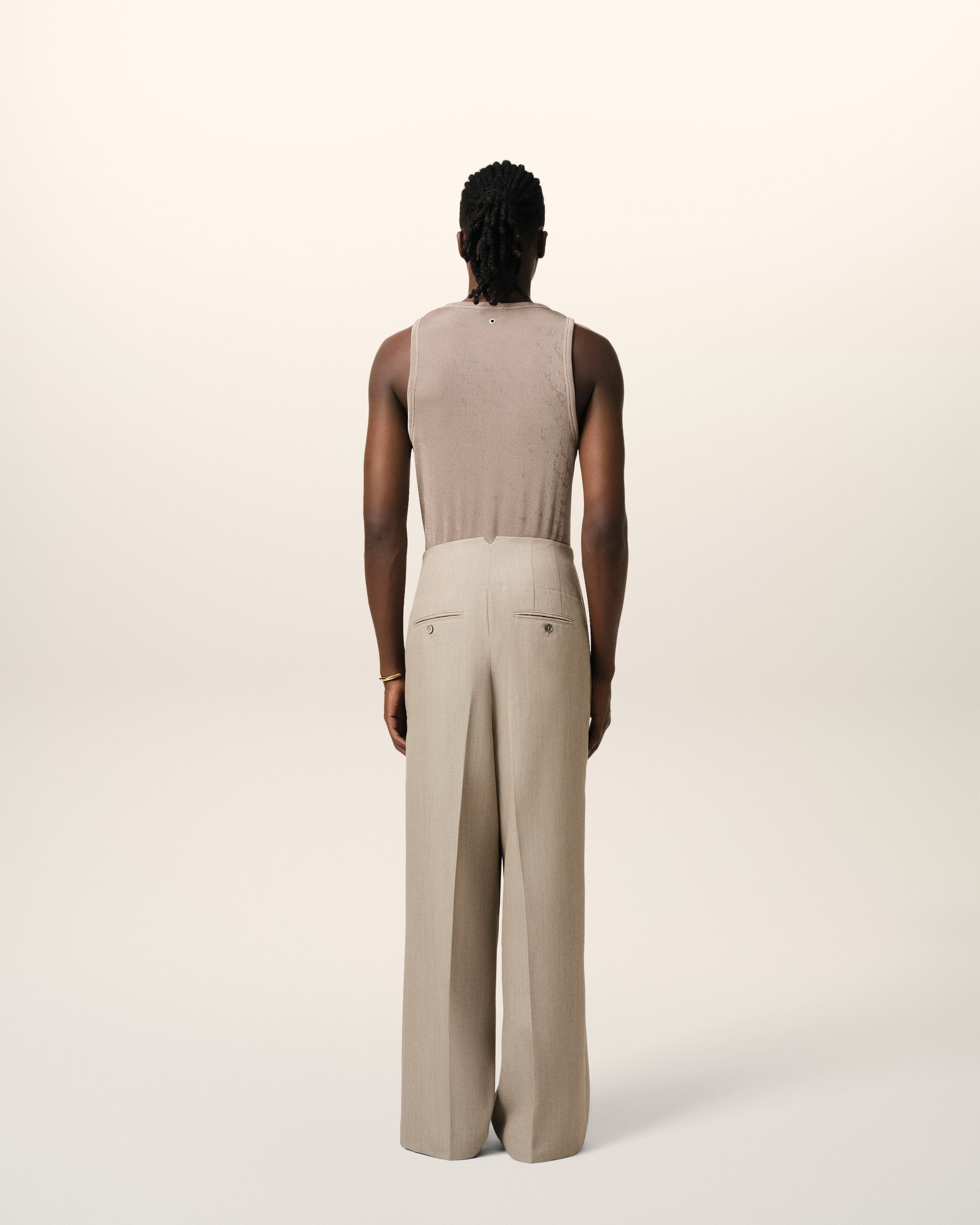 BEIGE NEW WOOL SAILOR TROUSERS - 4