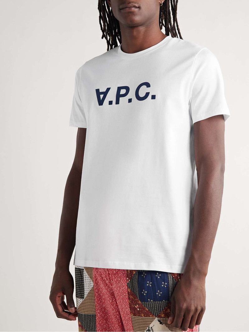 Logo-Flocked Cotton-Jersey T-Shirt 4